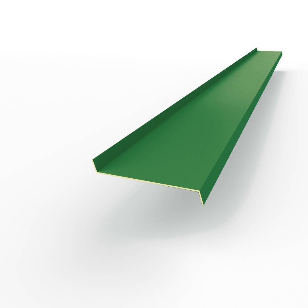 Отлив 0,4 мм RAL 6001 оконный оцинкованный c порошковым покрытием