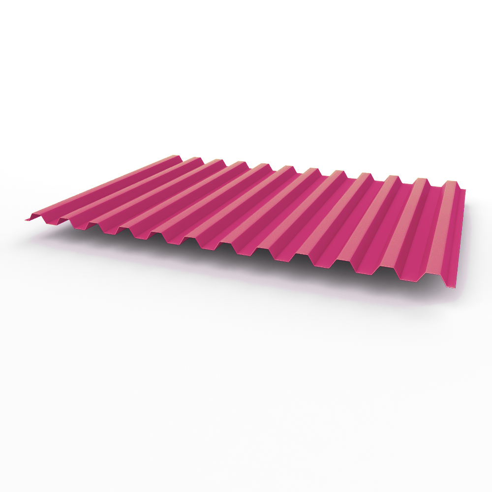 Профнастил С21 0,35х1051мм (RAL 4010) оцинкованный, с полимерным покрытием (полиэстер)