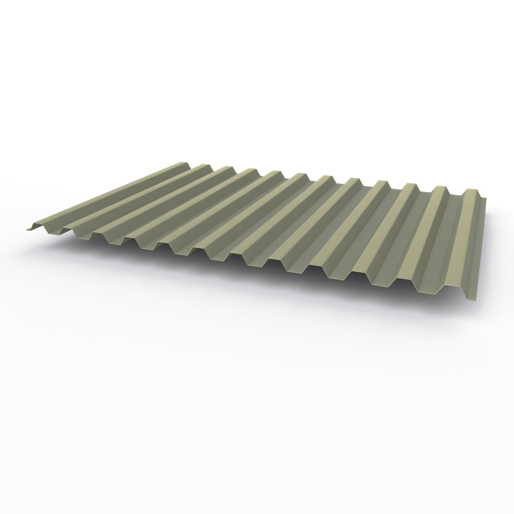 Профнастил С21 0,45х1051мм (RAL 7023) оцинкованный, с полимерным покрытием (полиэстер)