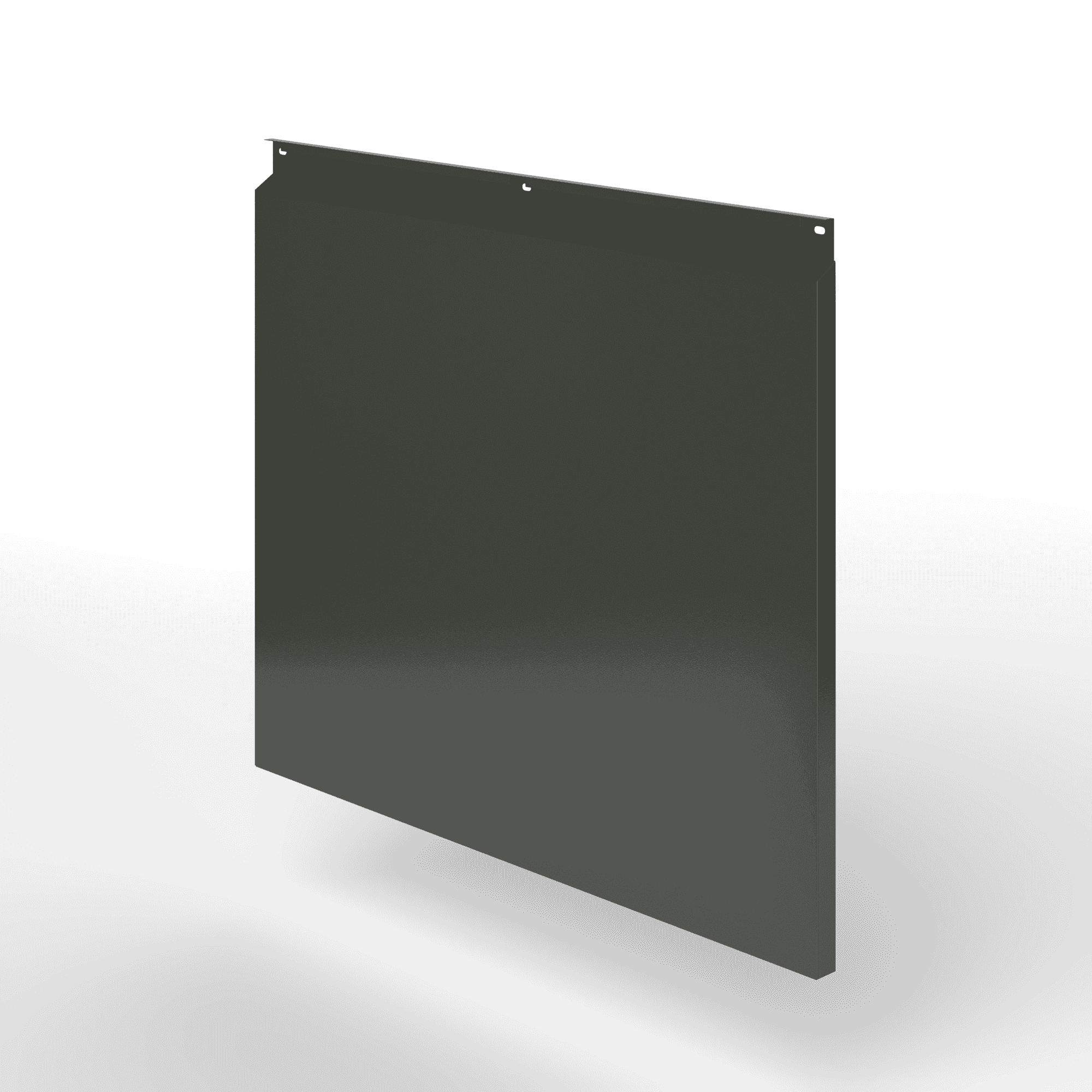 Фасадная металлокассета закрытого типа оцинкованная с порошковым покрытием 0,7x380х370 мм RAL 6015 Чёрно-оливковый