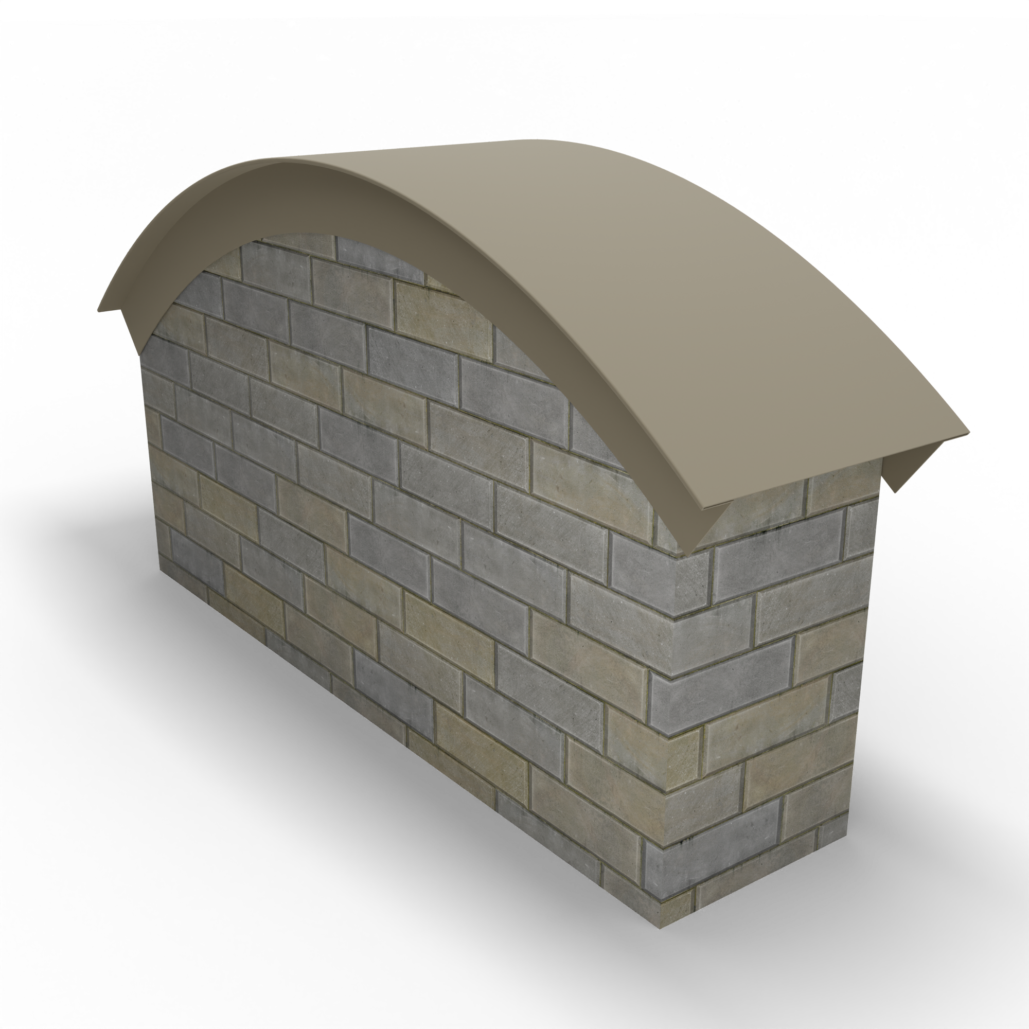 Парапет радиусный 0,5 мм (RAL 1035) полиэстер