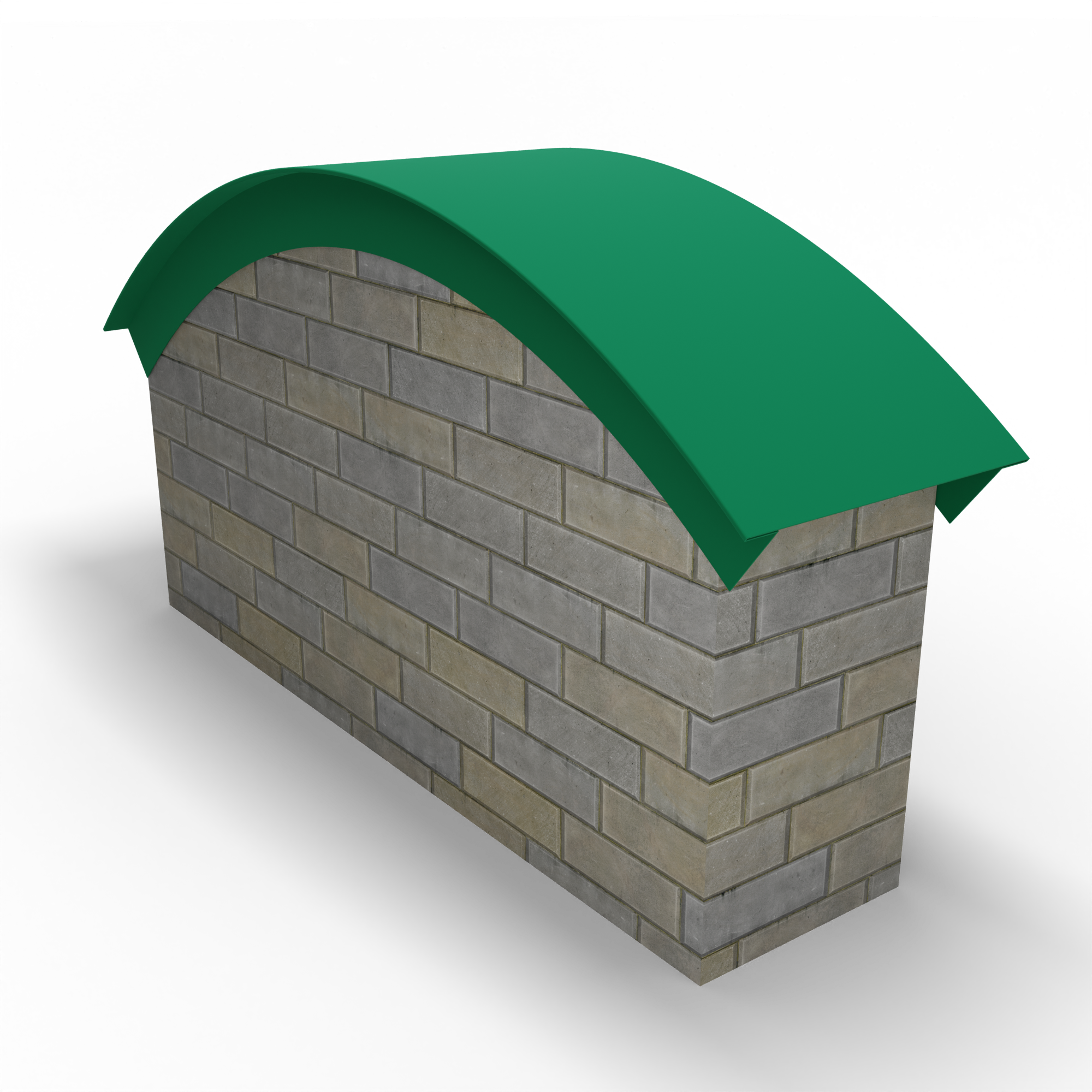 Парапет радиусный 0,7 мм (RAL 6032) полиэстер