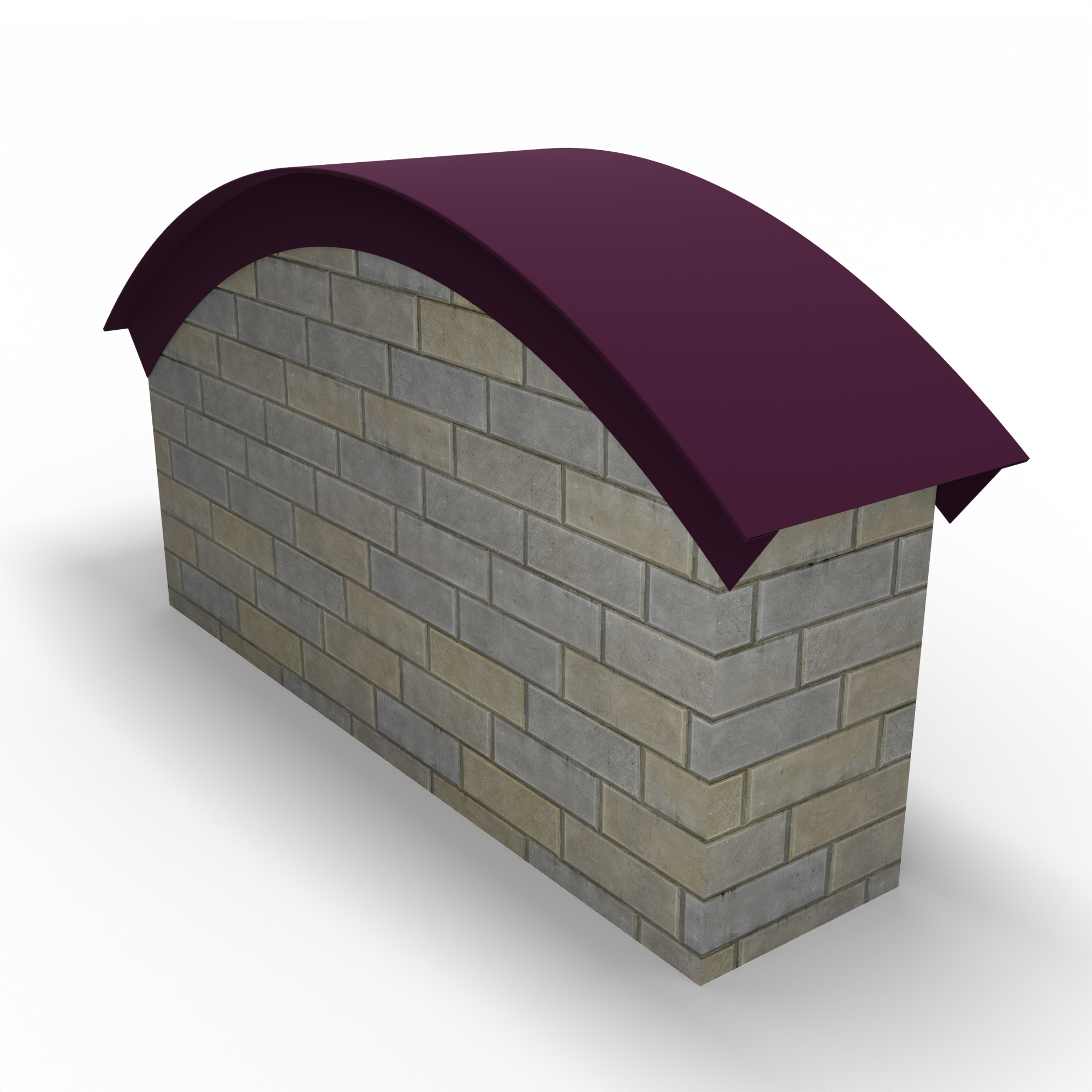 Парапет радиусный 0,7 мм (RAL 4007) полиэстер