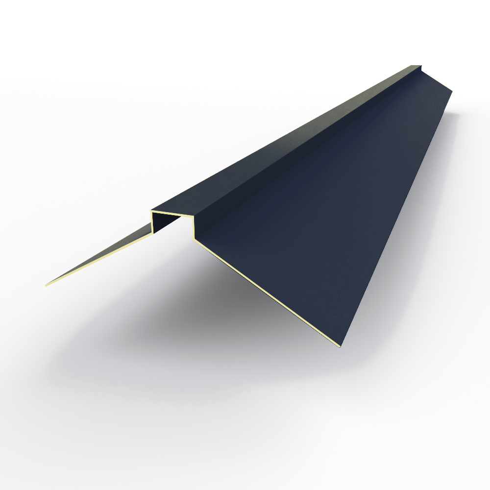 Конек фигурный 0,45 мм RAL 5011 оцинкованный, с порошковым покрытием