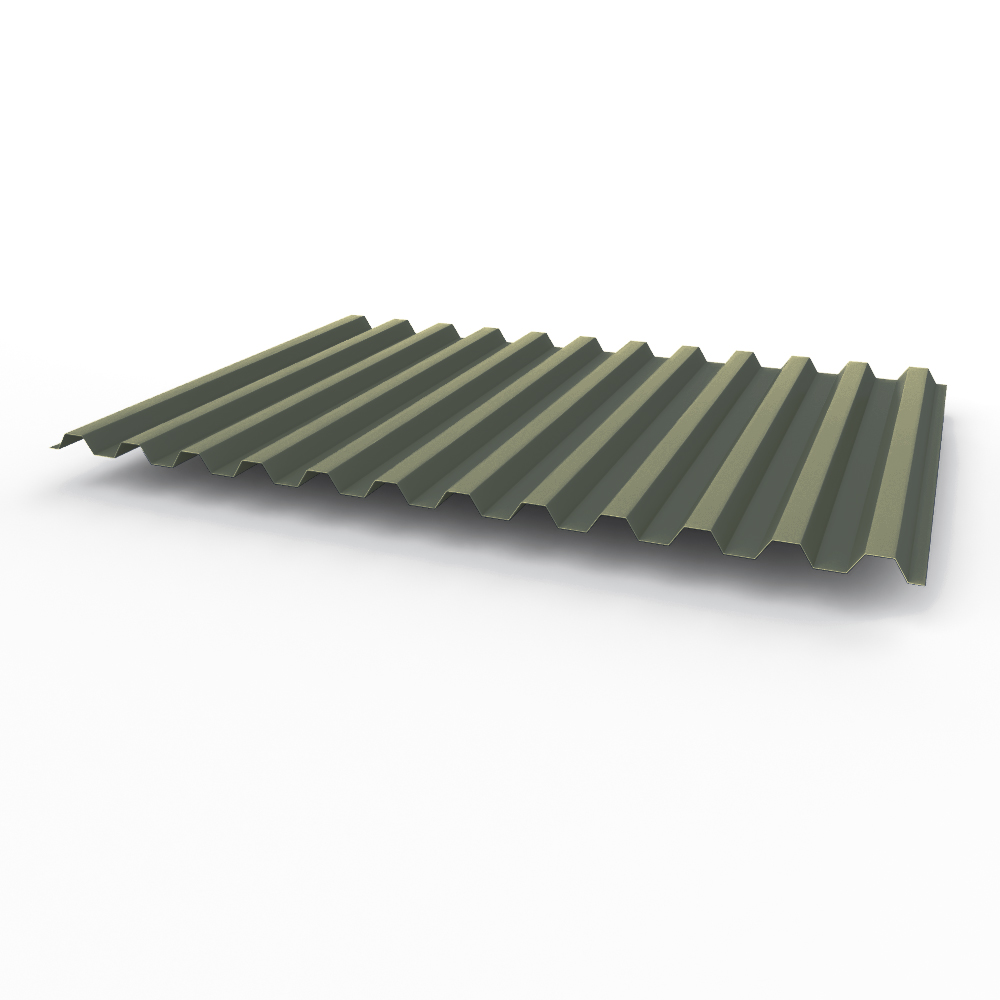 Профнастил С21 0,5х1051мм (RAL 7010) оцинкованный, с полимерным покрытием (полиэстер)