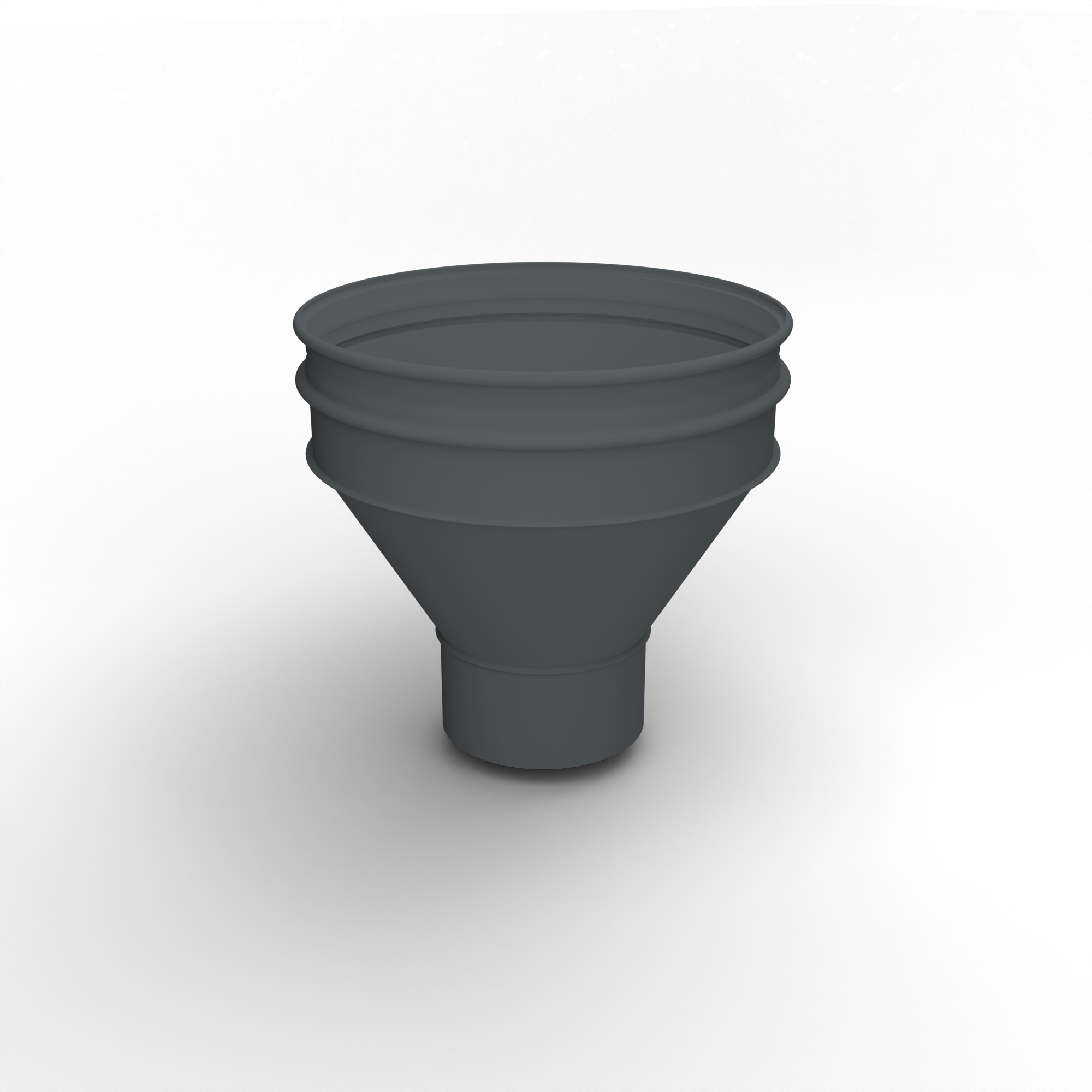 Воронка водосточная ф90х350мм (RAL 7011) водосборная, c порошковым покрытием