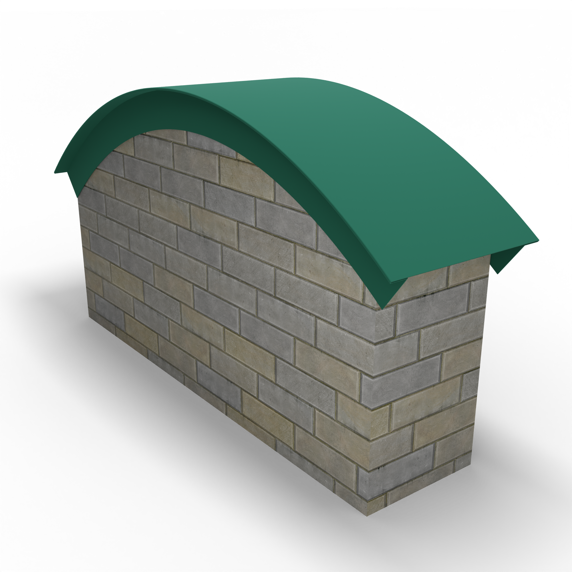 Парапет радиусный 0,45 мм (RAL 6000) полиэстер