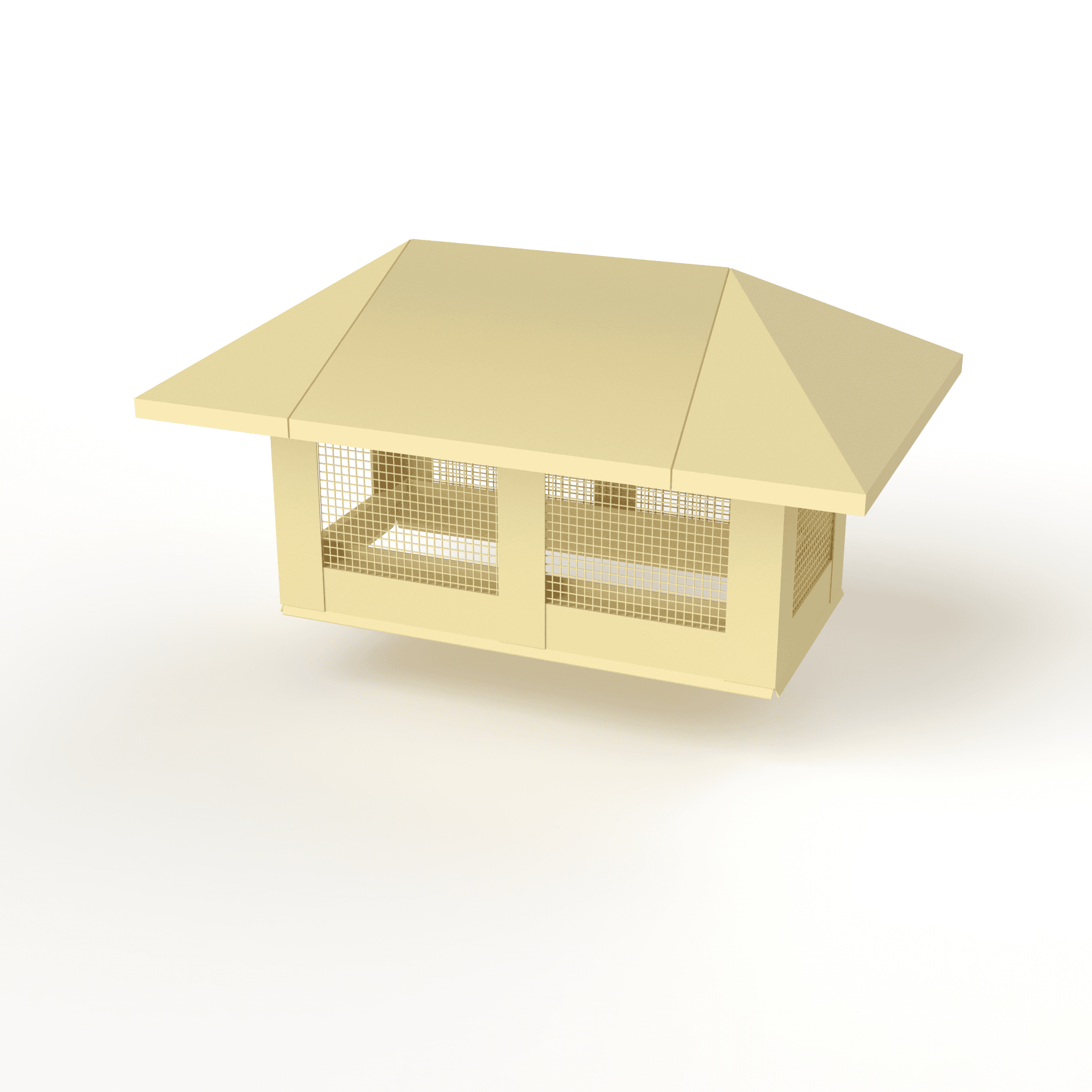 Дымник на трубу с сеткой оцинкованный с полимерным покрытием до 1200мм RAL 1014