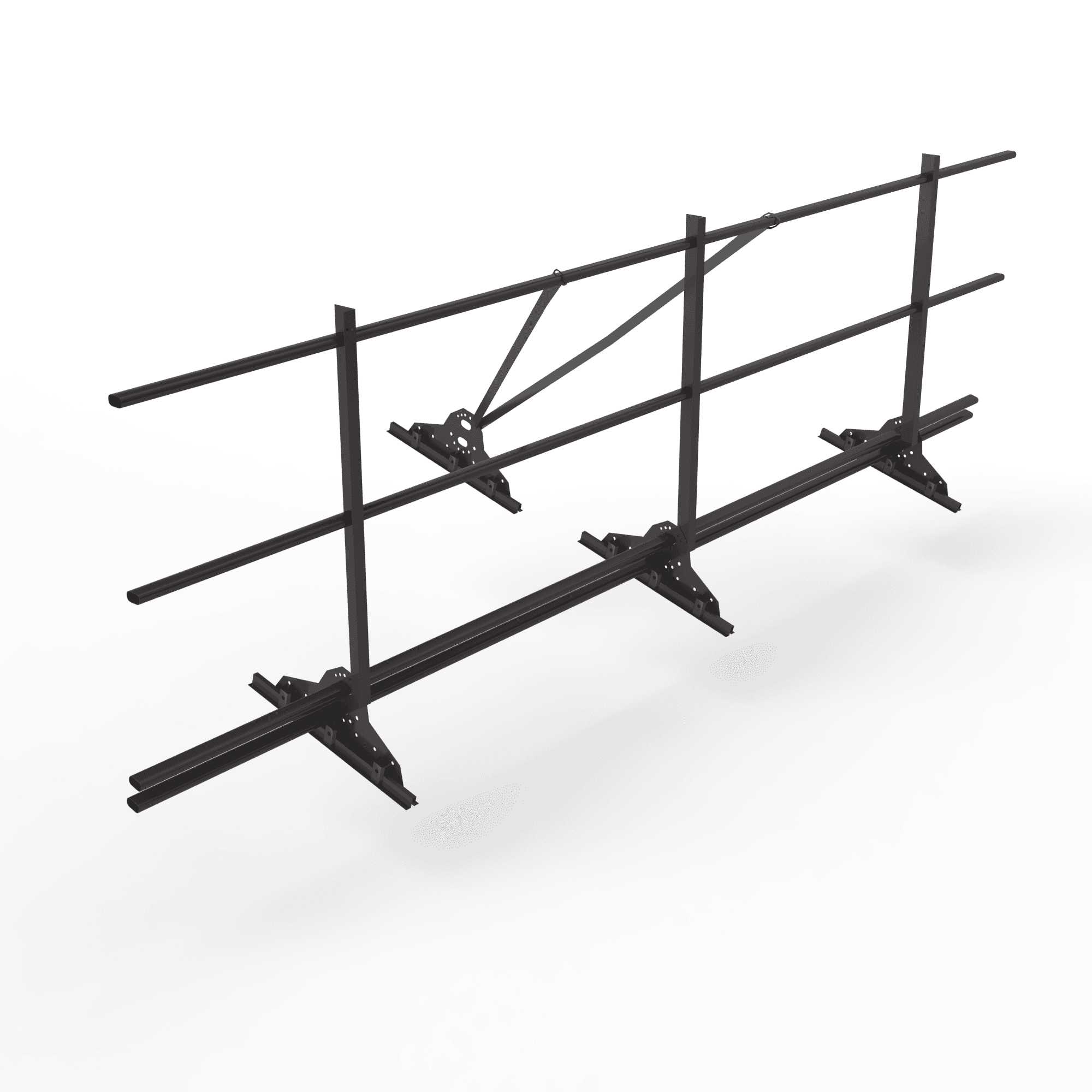 Ограждение кровельное функция снегозадержатель фальц 3000мм 900-25-1-1,5-3 оцинкованная сталь с порошковым покрытием RAL 8019