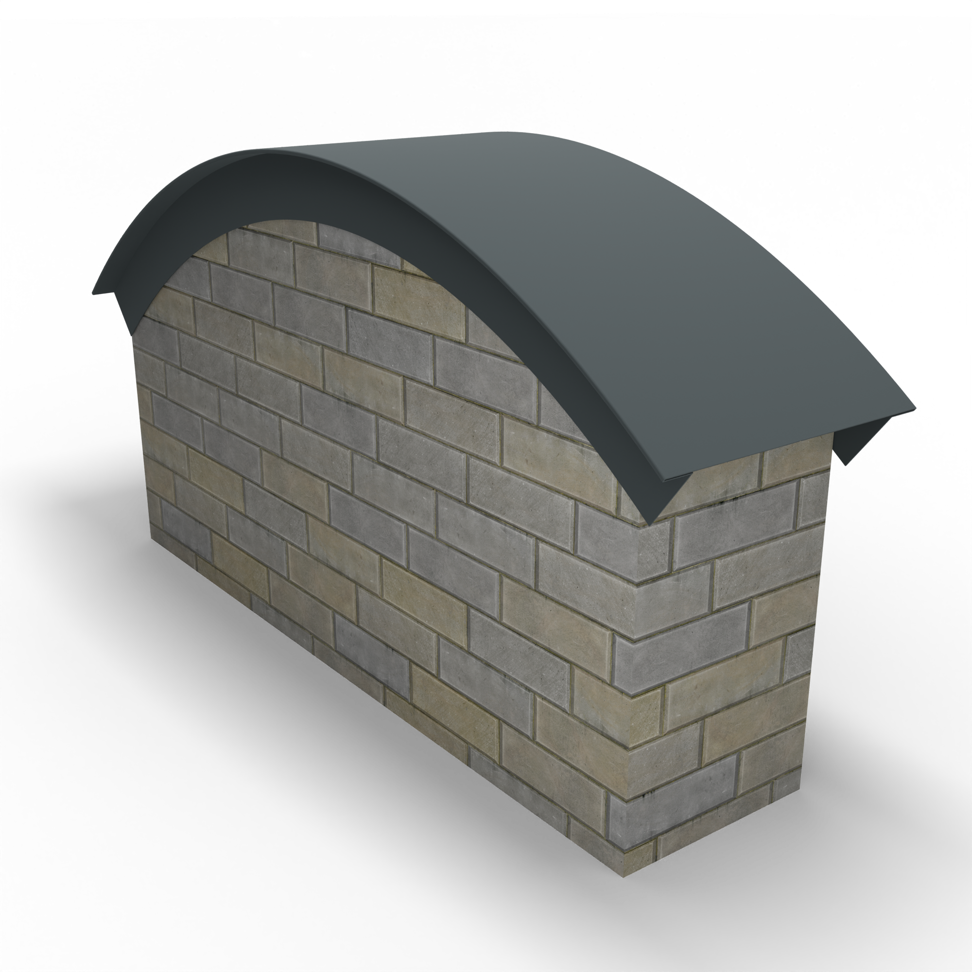 Парапет радиусный 0,45 мм (RAL 7012) полиэстер