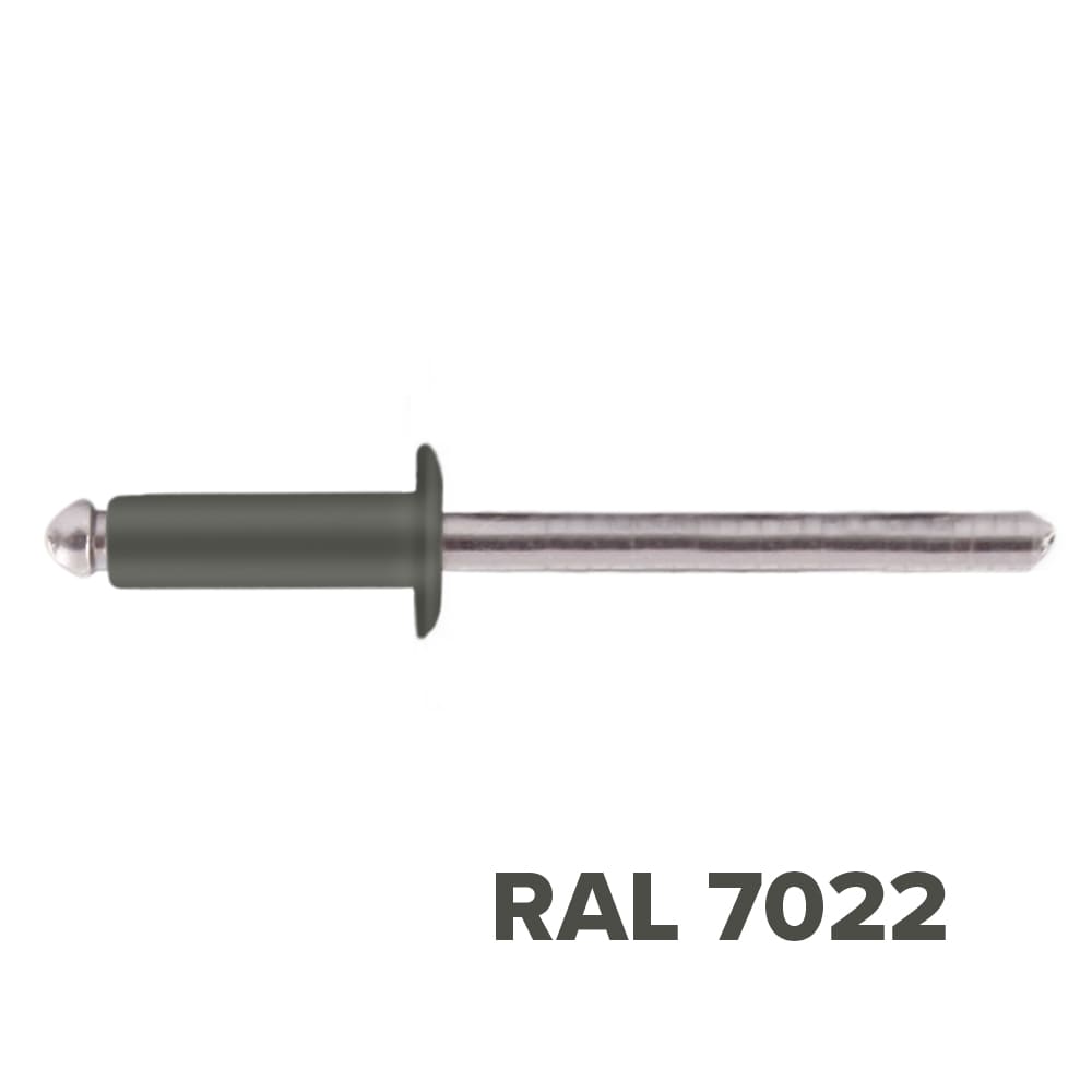 Заклепка 3.2x10 (RAL 7022) A2/A2 вытяжная