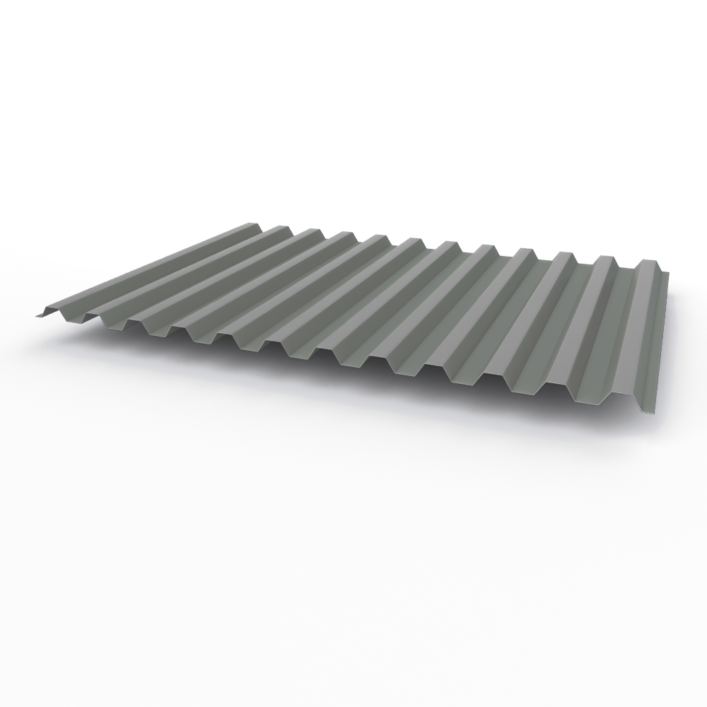 Профнастил С21 0,35х1051мм (RAL 7037) оцинкованный, с полимерным покрытием (полиэстер)