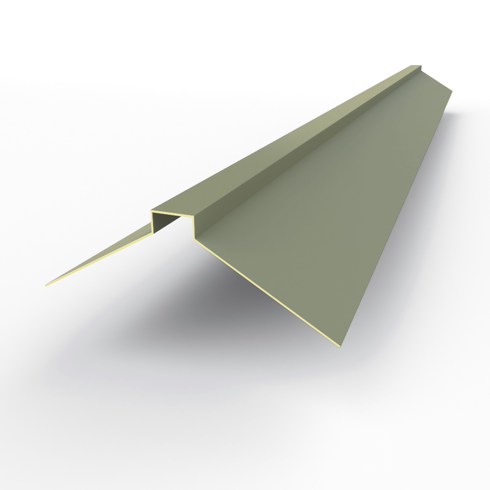 Конек фигурный 0,45 мм RAL 7033 оцинкованный, с порошковым покрытием