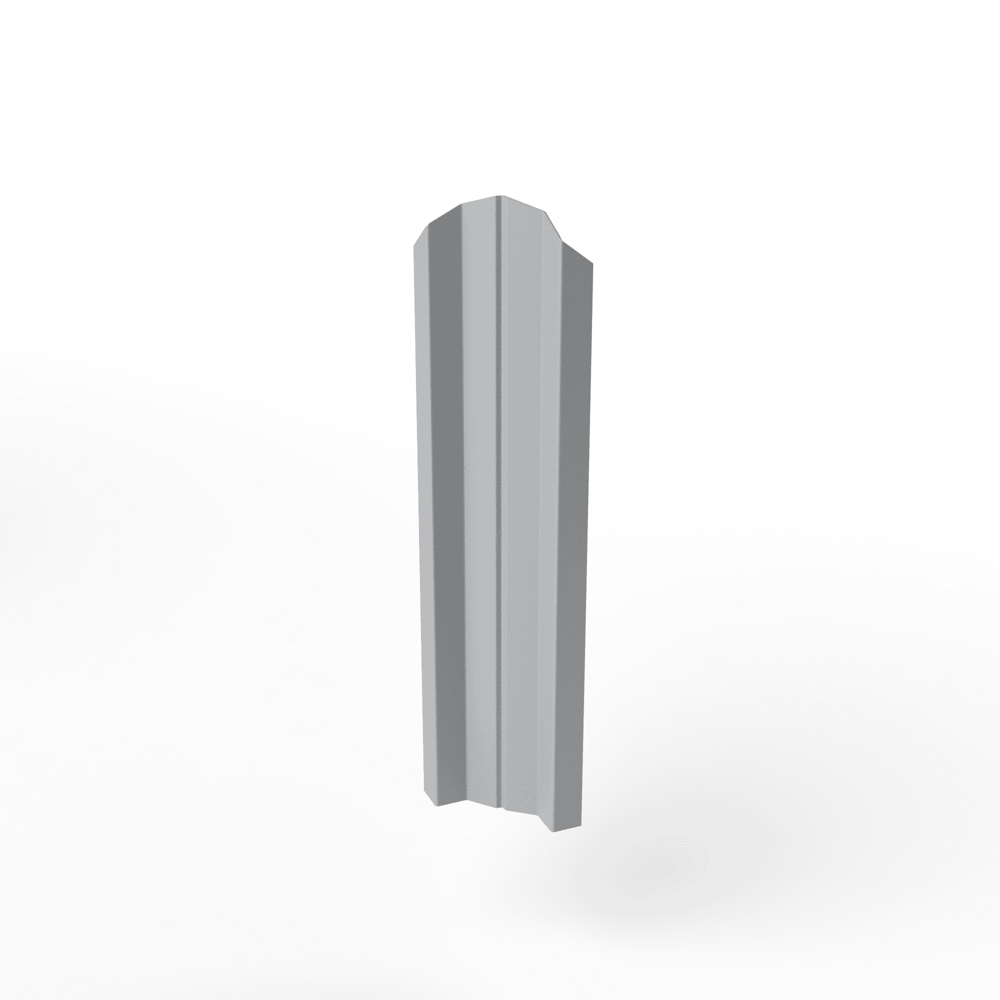 Штакетник оцинкованный с полимерным покрытием М-образный фигурный 0,45х100мм RAL 7004