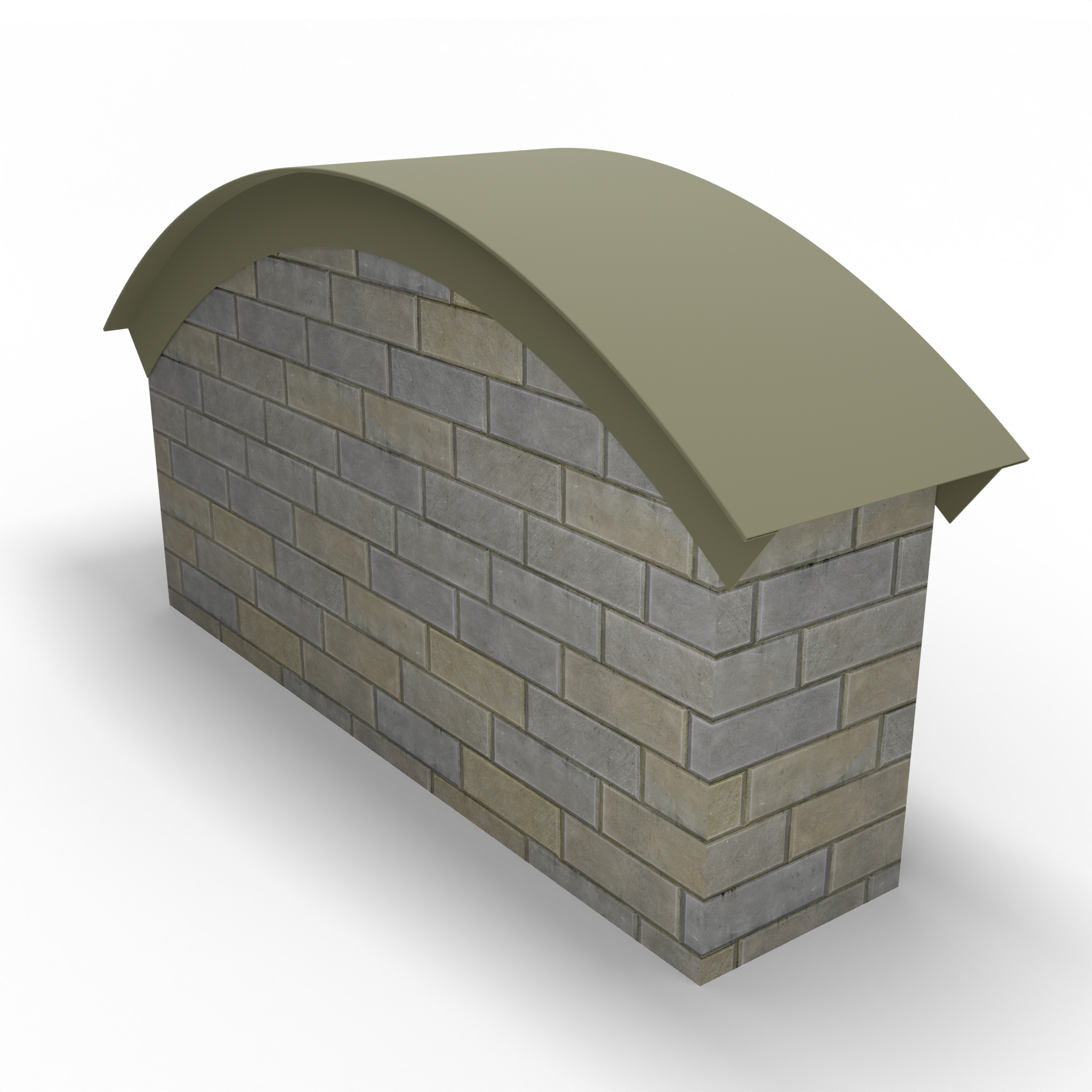 Парапет радиусный 0,7 мм (RAL 7034) полиэстер