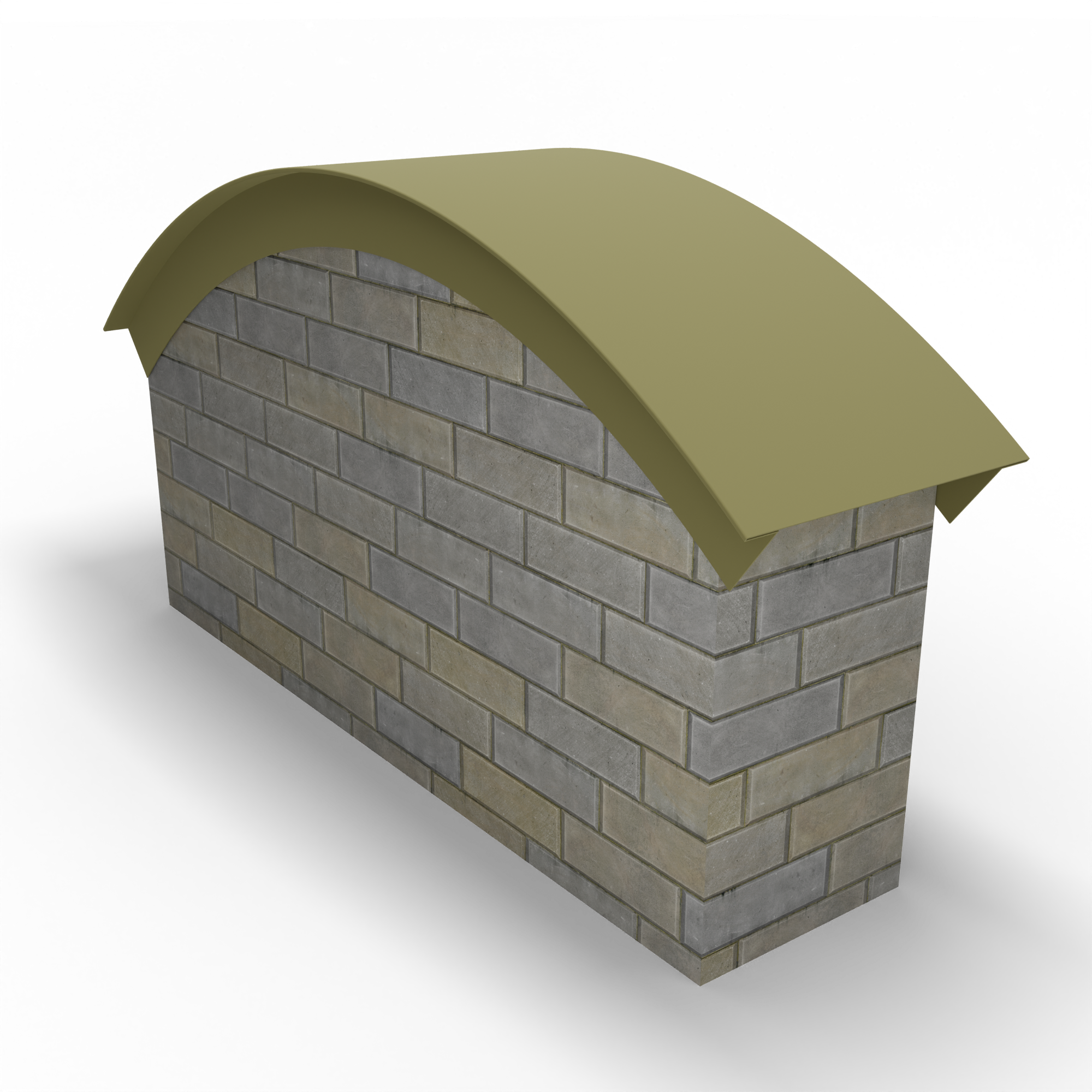 Парапет радиусный 0,45 мм (RAL 1020) полиэстер