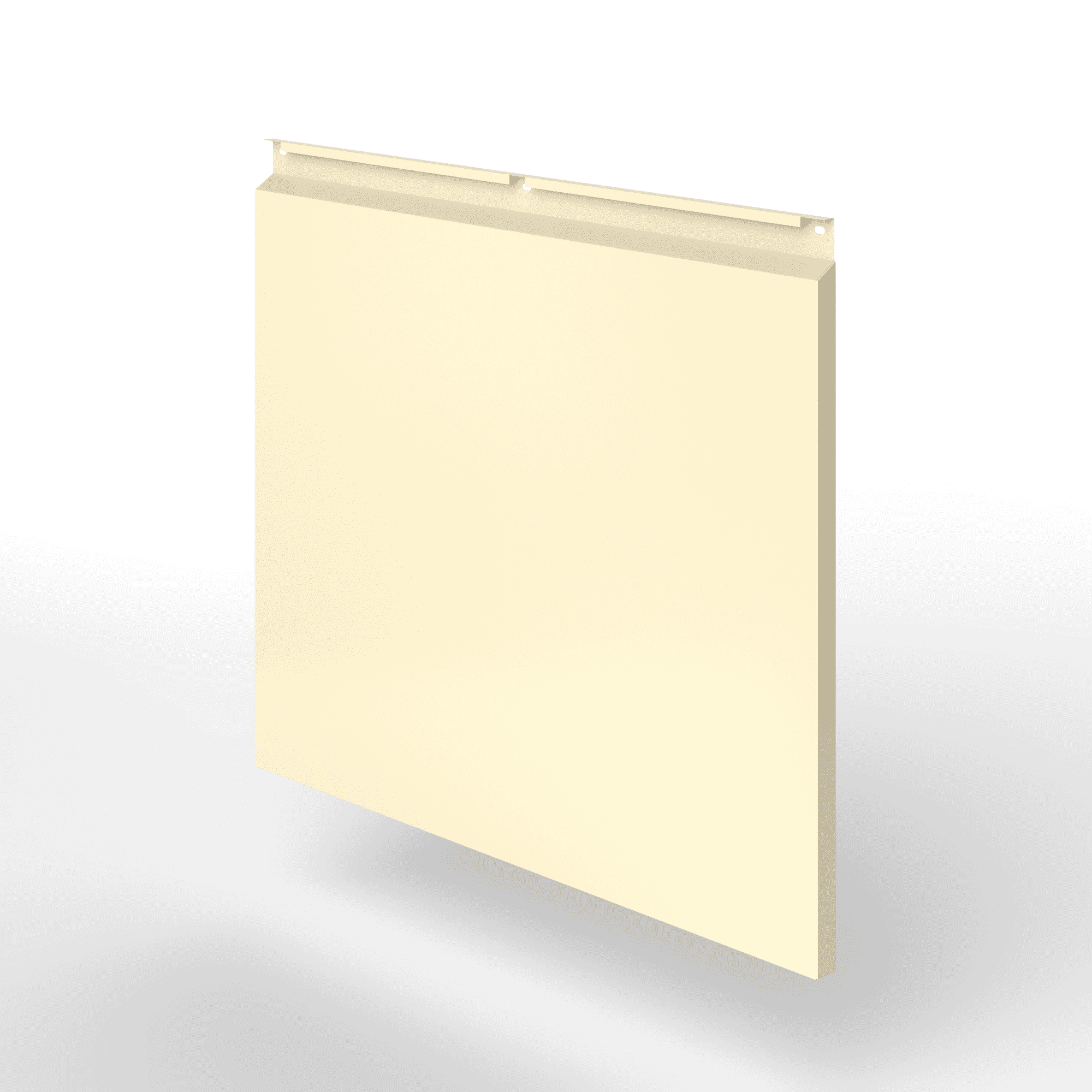 Фасадная металлокассета закрытого типа оцинкованная с порошковым покрытием 0,7x920х420мм RAL 1015 Светлая слоновая кость