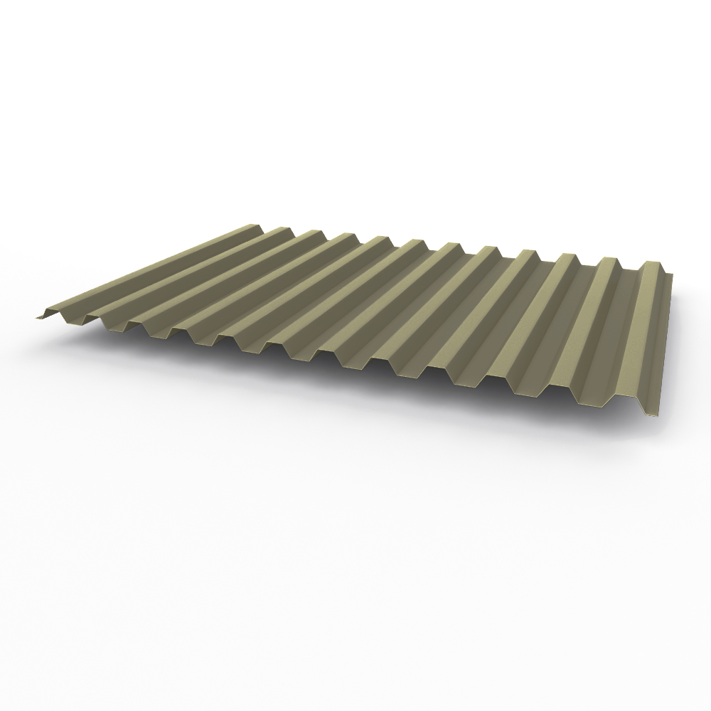 Профнастил С21 0,45х1051мм (RAL 7006) оцинкованный, с полимерным покрытием (полиэстер)