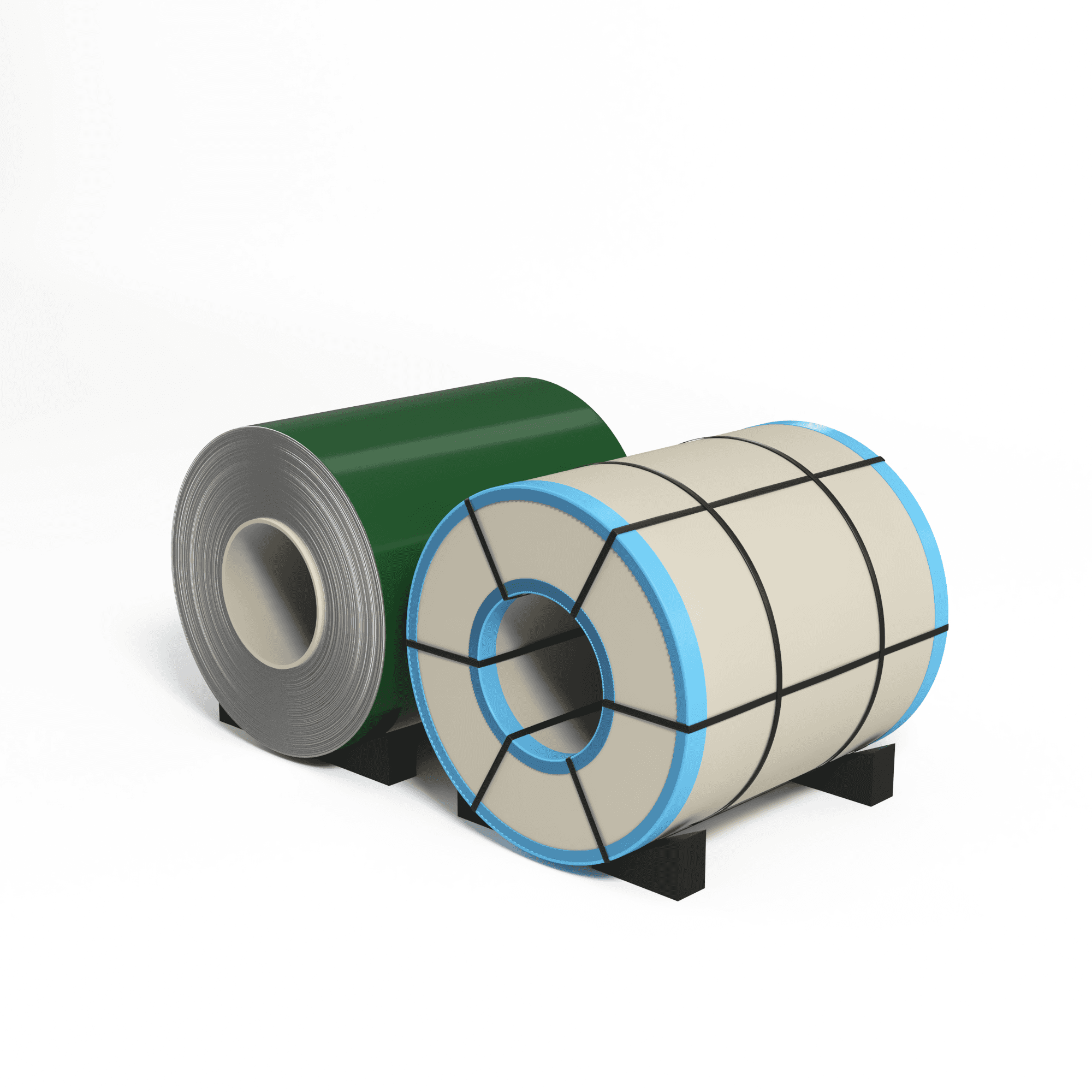 Рулон оцинкованный 0,7х1250мм (RAL 6002) с полимерным покрытием (полиэстер)