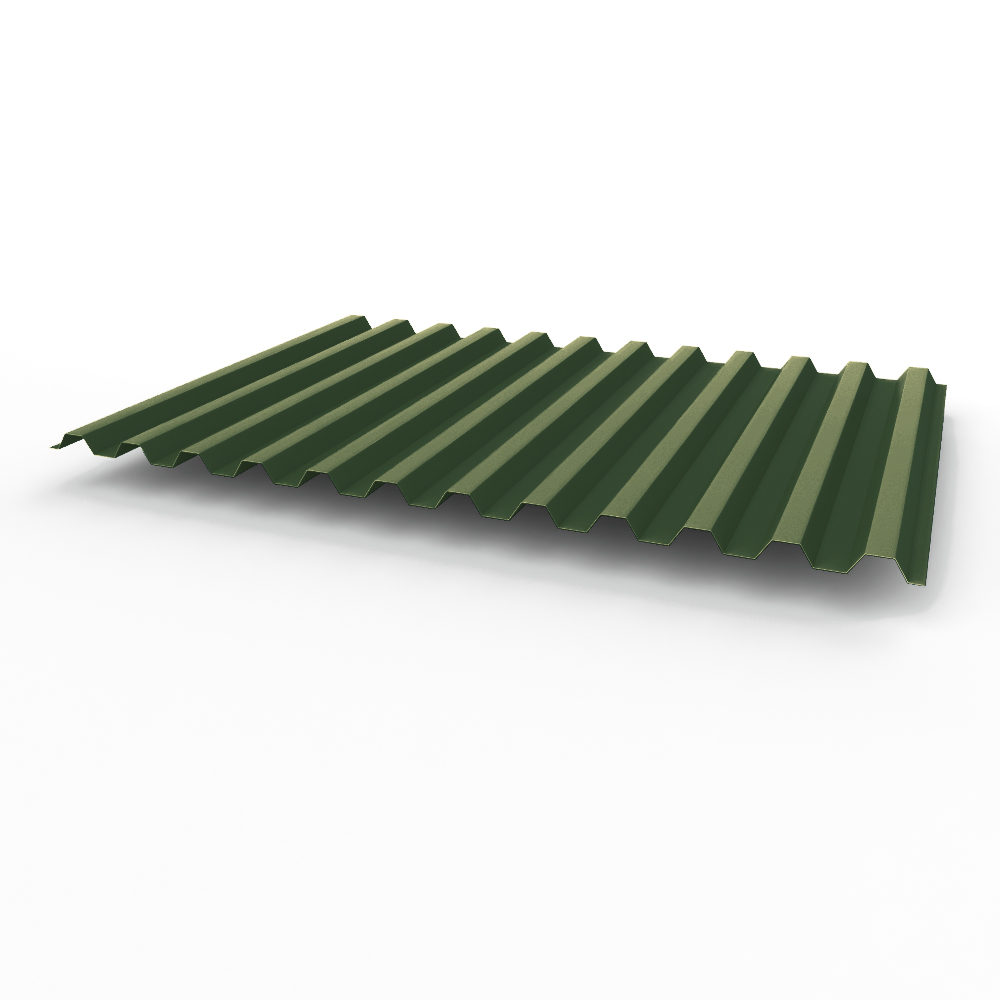 Профнастил С21 0,35х1051мм (RAL 6022) оцинкованный, с полимерным покрытием (полиэстер)