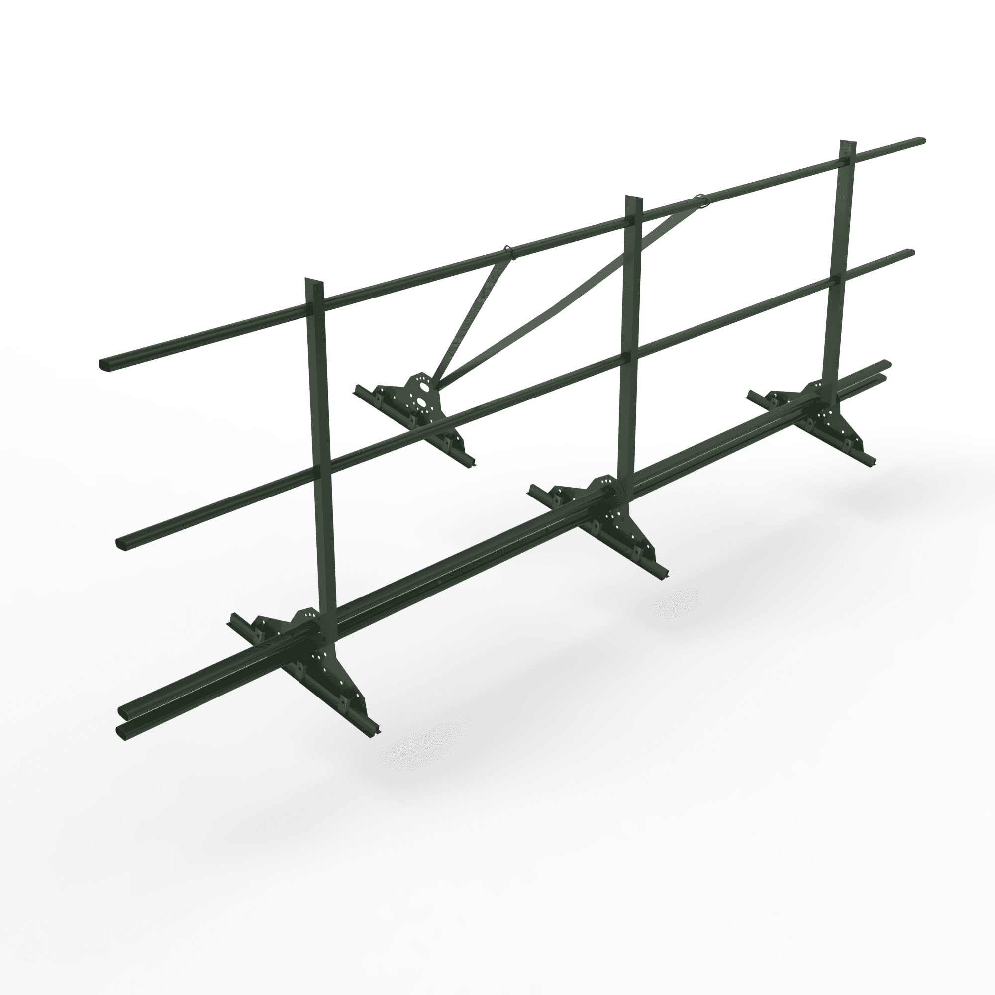 Ограждение кровельное функция снегозадержатель фальц 3000мм 1200-25-1-2-3 оцинкованная сталь с порошковым покрытием RAL 6020