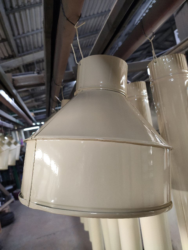 Воронка водосточная ф200х350мм (RAL 1015) водосборная, c порошковым покрытием