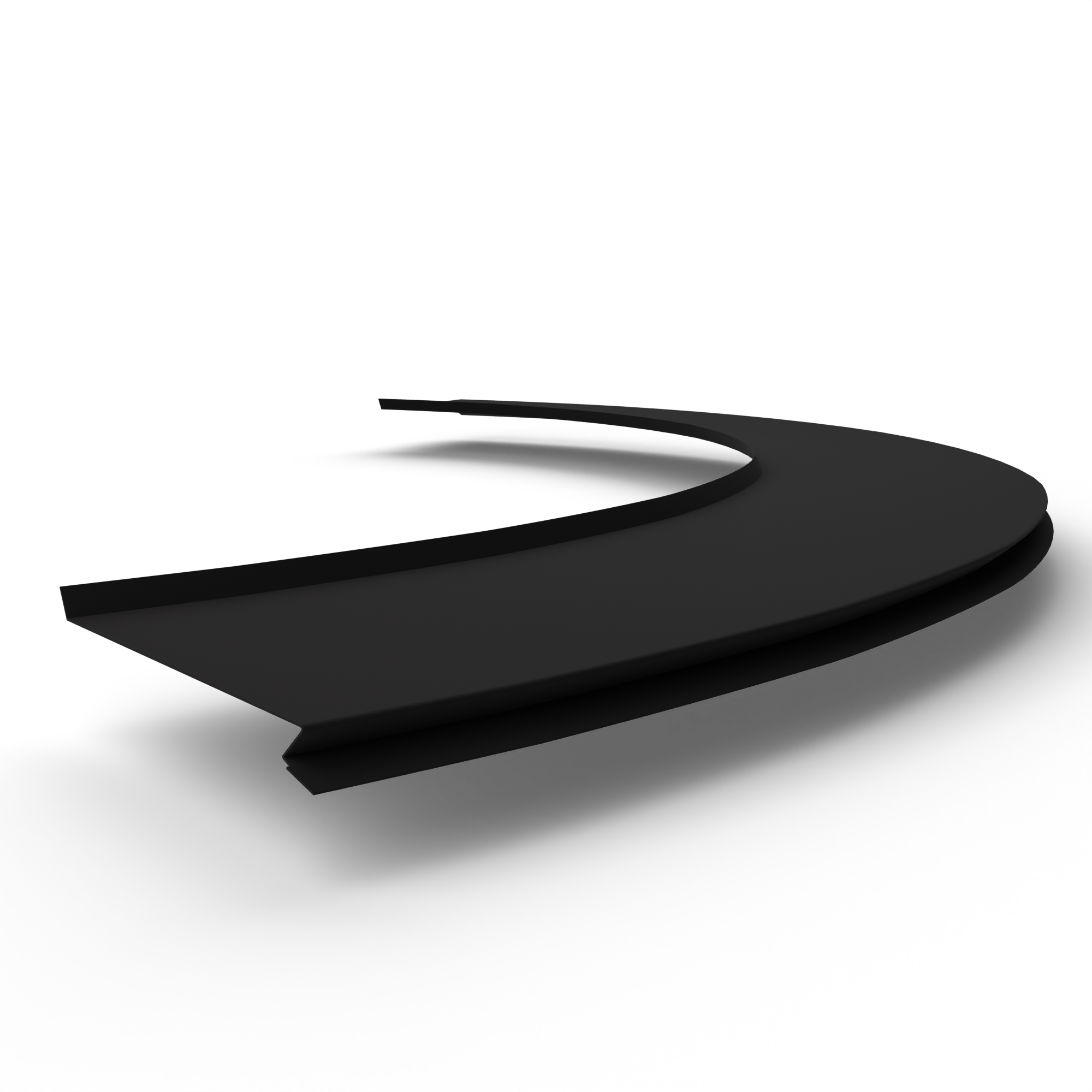 Отлив радиусный 0,5мм RAL 8022 оцинкованный, c порошковым покрытием