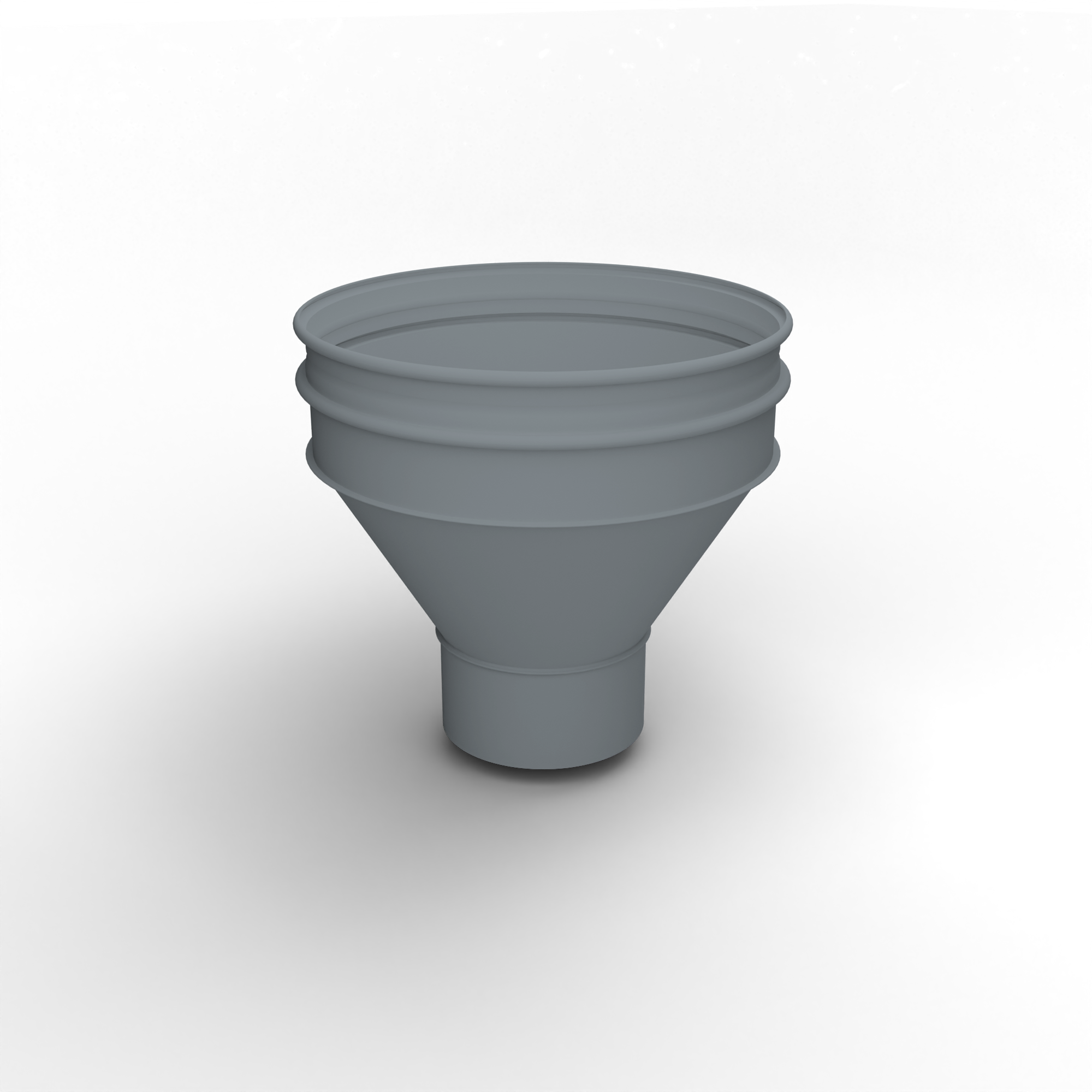 Воронка водосточная ф100х350мм (RAL 7001) водосборная, c порошковым покрытием