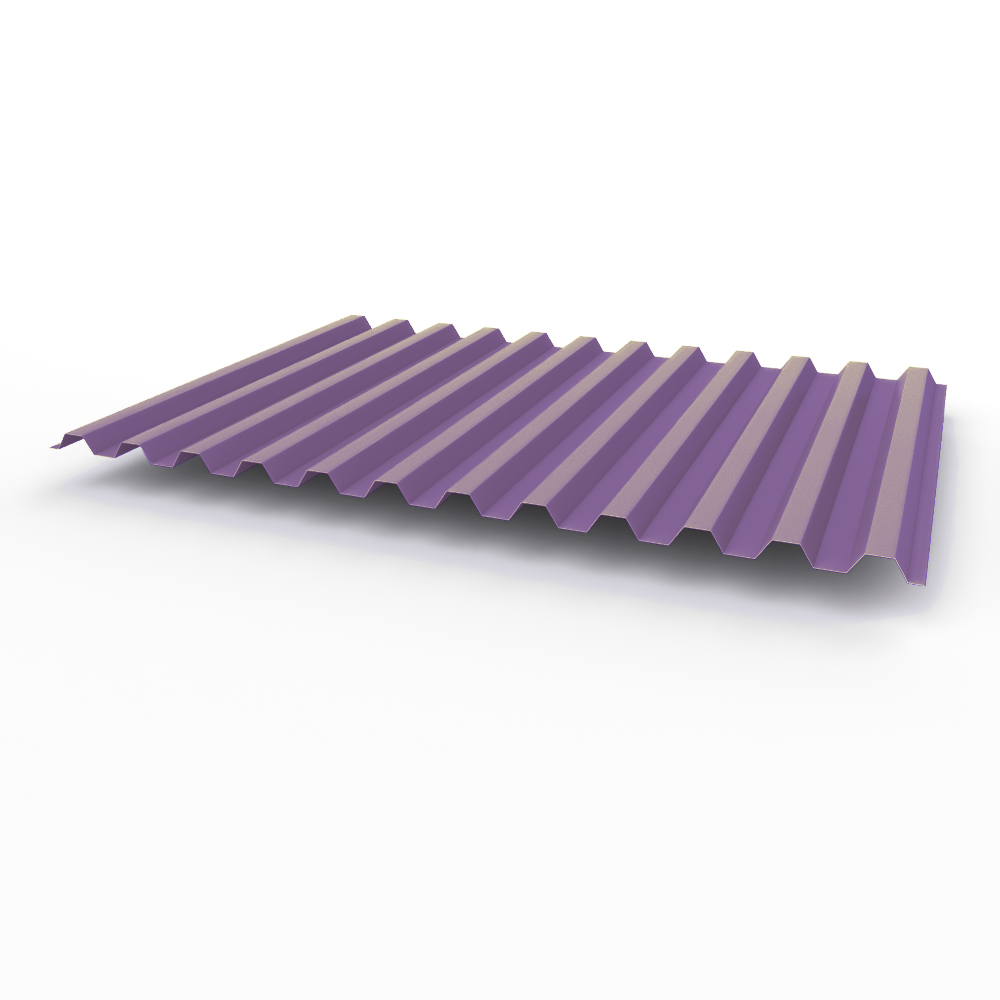 Профнастил С21 0,4х1051мм (RAL 4005) оцинкованный, с полимерным покрытием (полиэстер)