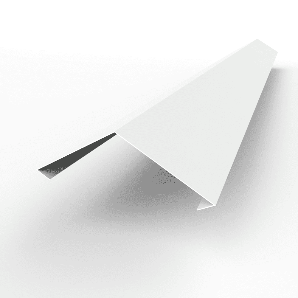 Ендова нижняя плоская 0,45 мм (RAL 9003) оцинкованная c полимерным покрытием