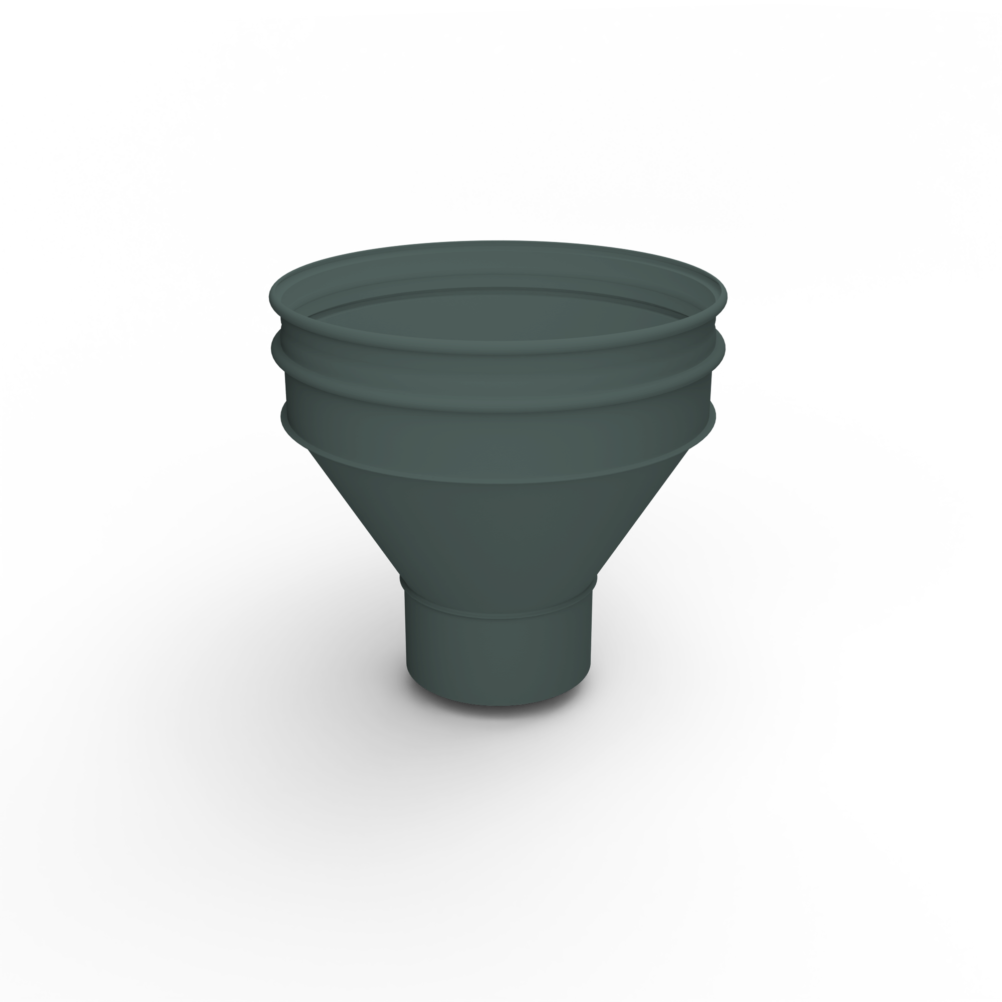 Воронка водосточная ф190х350мм (RAL 6012) водосборная, c порошковым покрытием