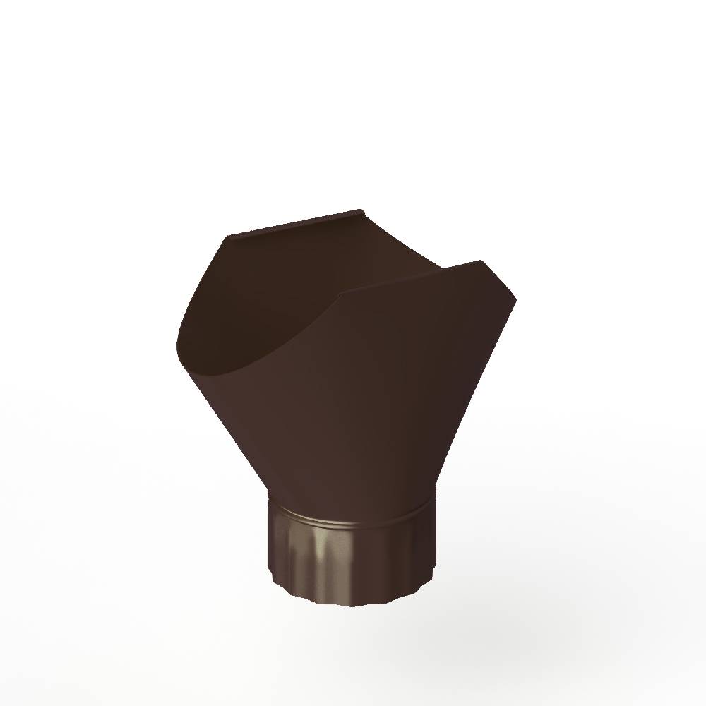 Воронка желоба накладная с полимерным покрытием Металлпрофиль ф150 х185мм RAL 8017