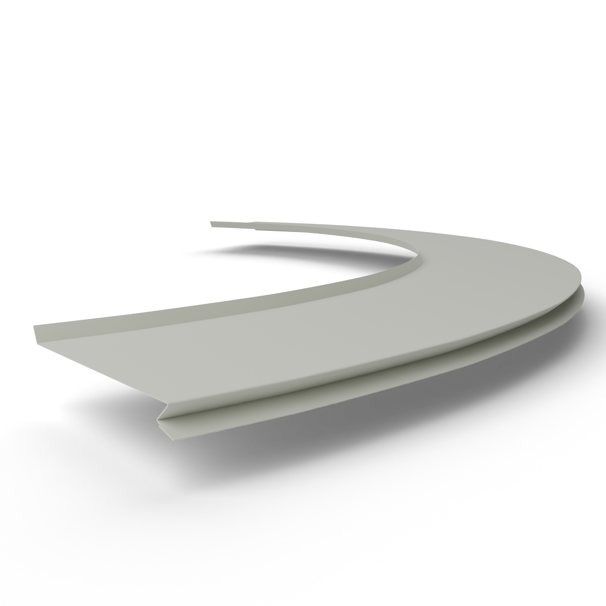 Отлив радиусный 1мм RAL 9002 оцинкованный, c порошковым покрытием