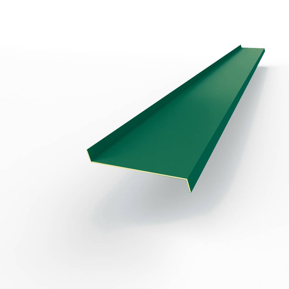 Отлив 0,5 мм RAL 6036 оконный оцинкованный c порошковым покрытием