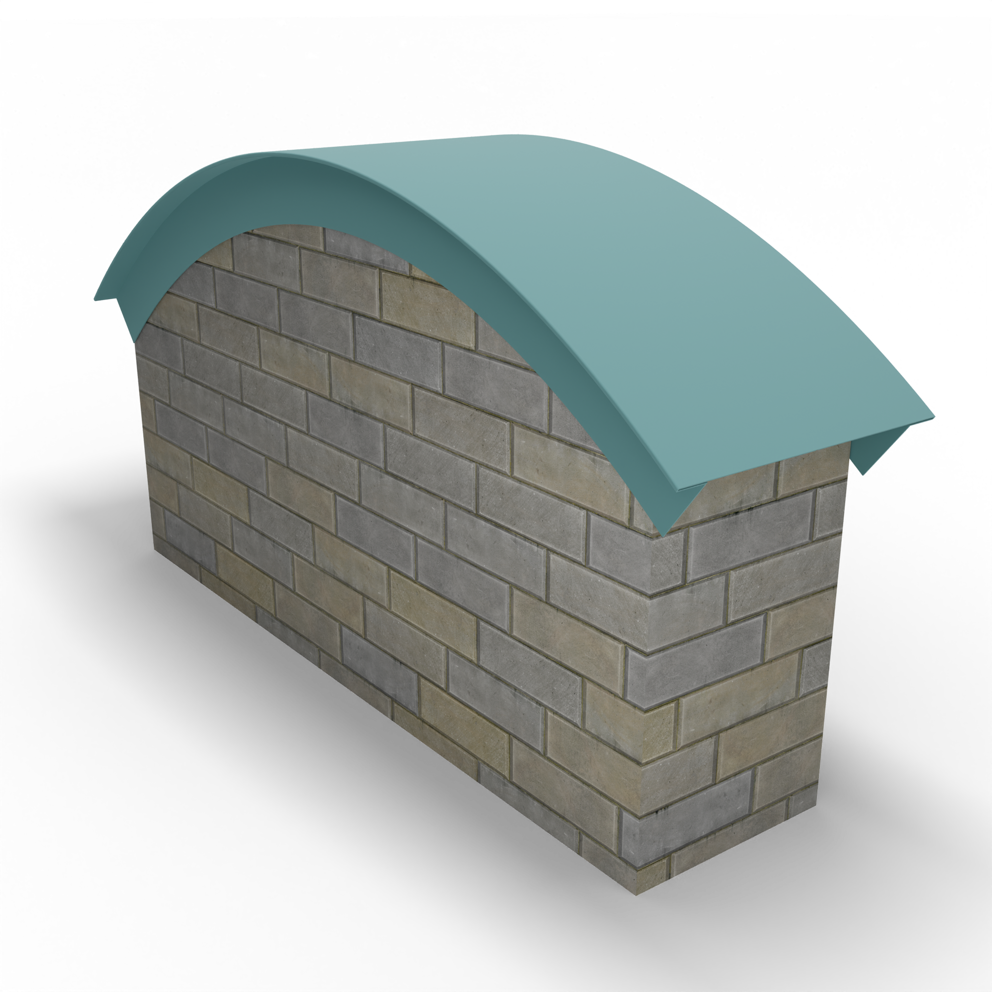 Парапет радиусный 0,7 мм (RAL 6034) полиэстер