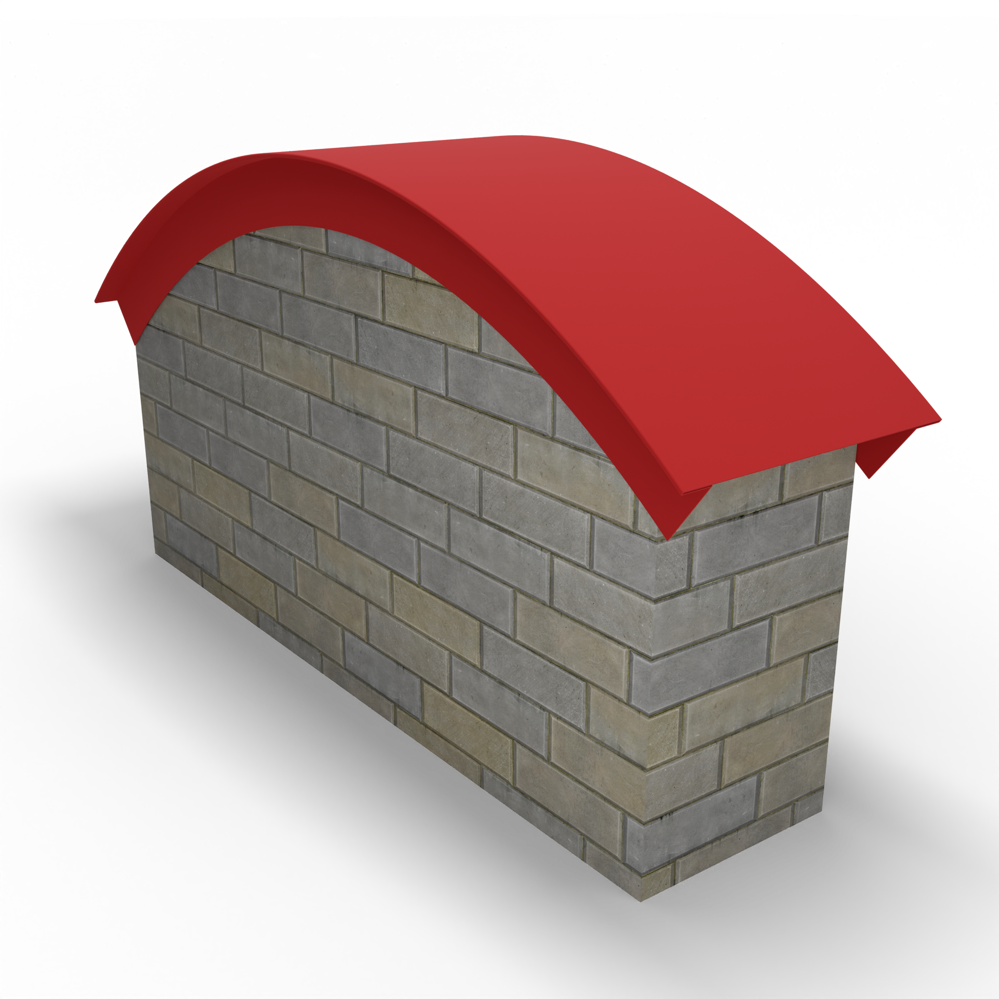 Парапет радиусный 0,5 мм (RAL 3028) полиэстер