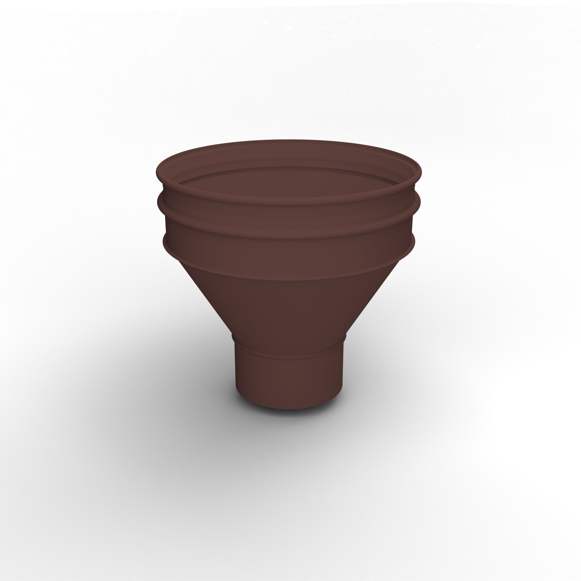 Воронка водосточная ф170х350мм (RAL 8015) водосборная, c порошковым покрытием