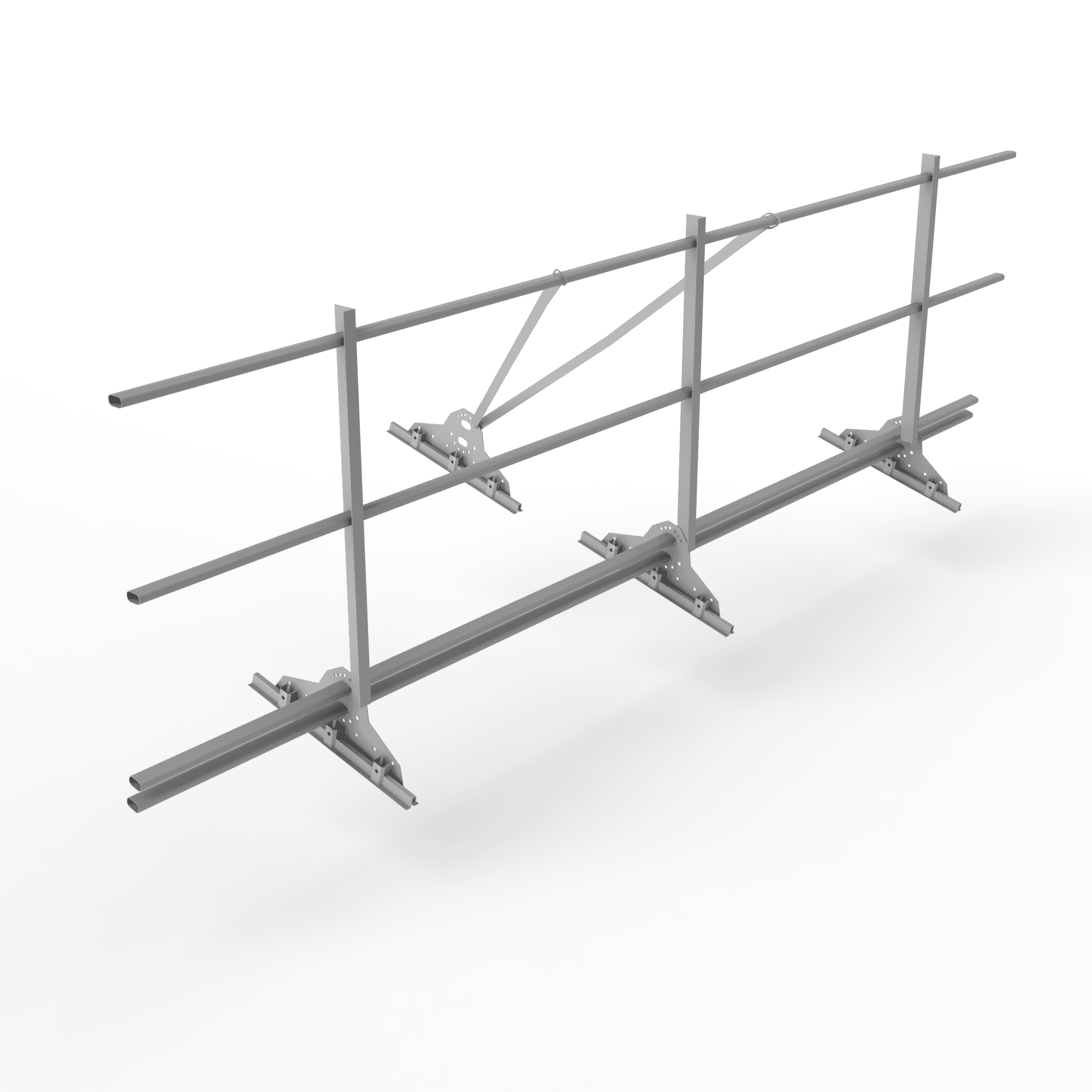 Ограждение кровельное функция снегозадержатель фальц 3000мм 600-25-1-1,5-3 оцинкованная сталь с порошковым покрытием RAL 7004