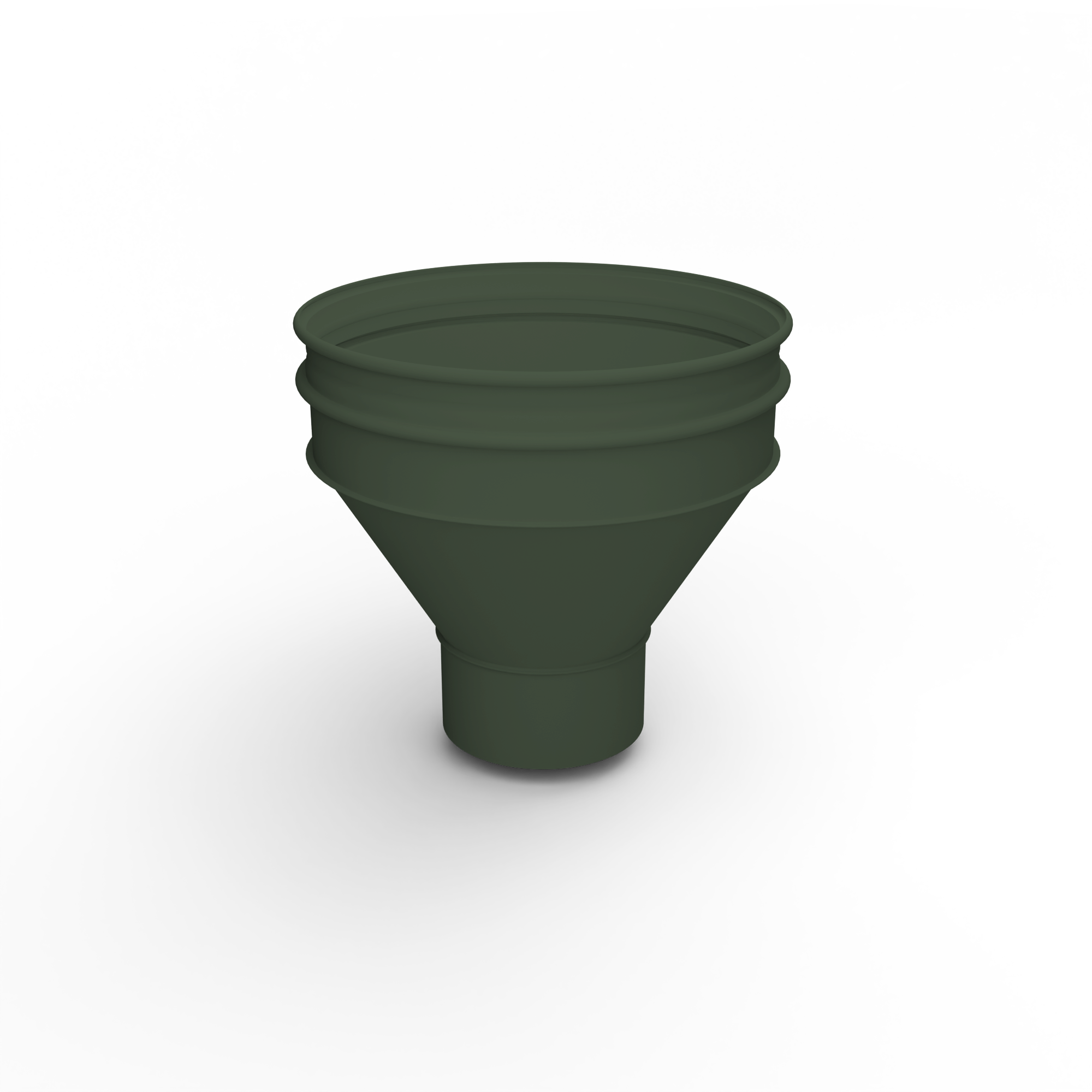 Воронка водосточная ф90х350мм (RAL 6007) водосборная, c порошковым покрытием