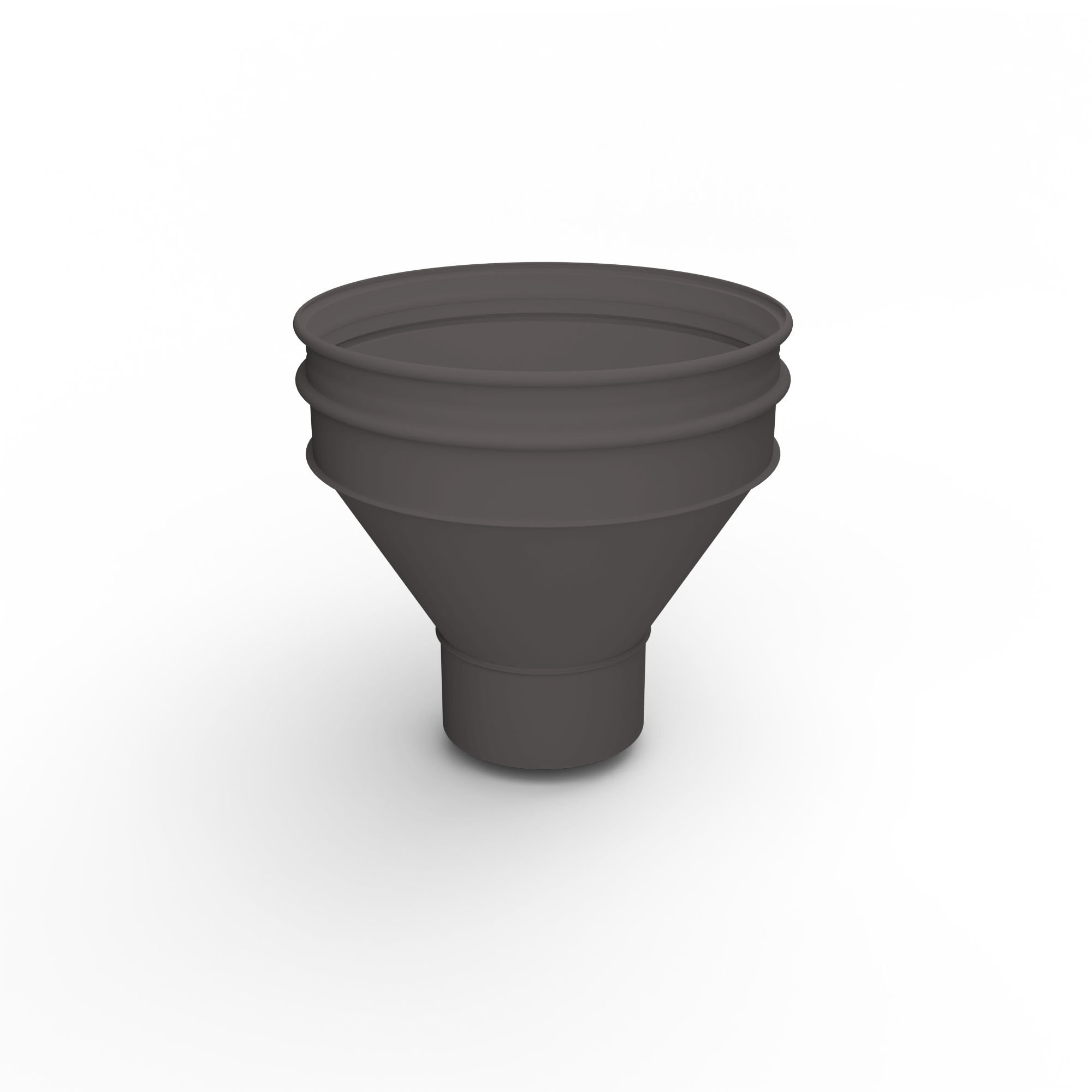 Воронка водосточная ф170х350мм (RAL 8019) водосборная, c порошковым покрытием