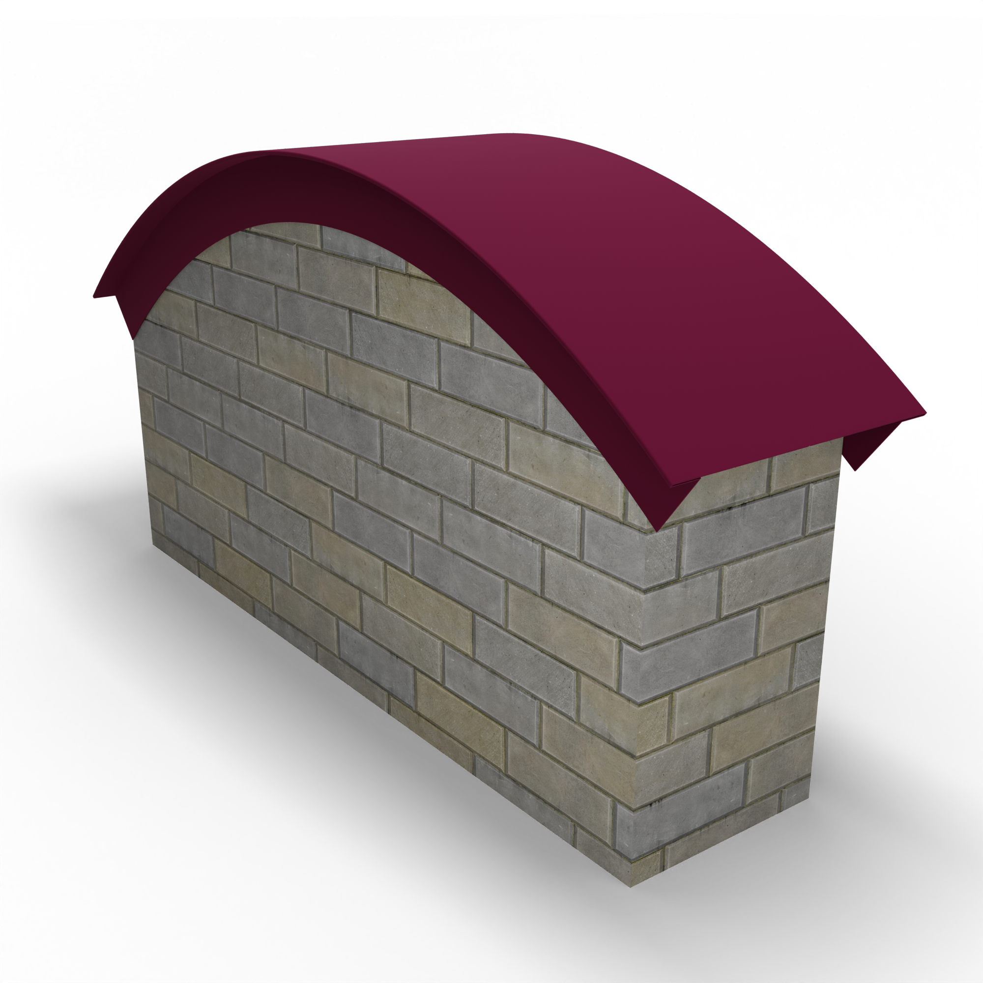 Парапет радиусный 0,7 мм (RAL 4004) полиэстер