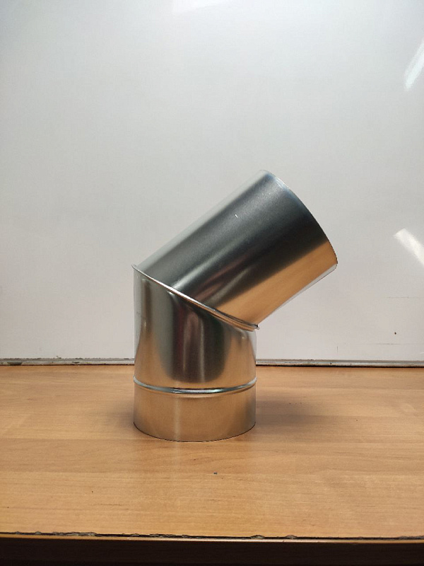 Колено сливное оцинкованное (отмёт) ф100мм