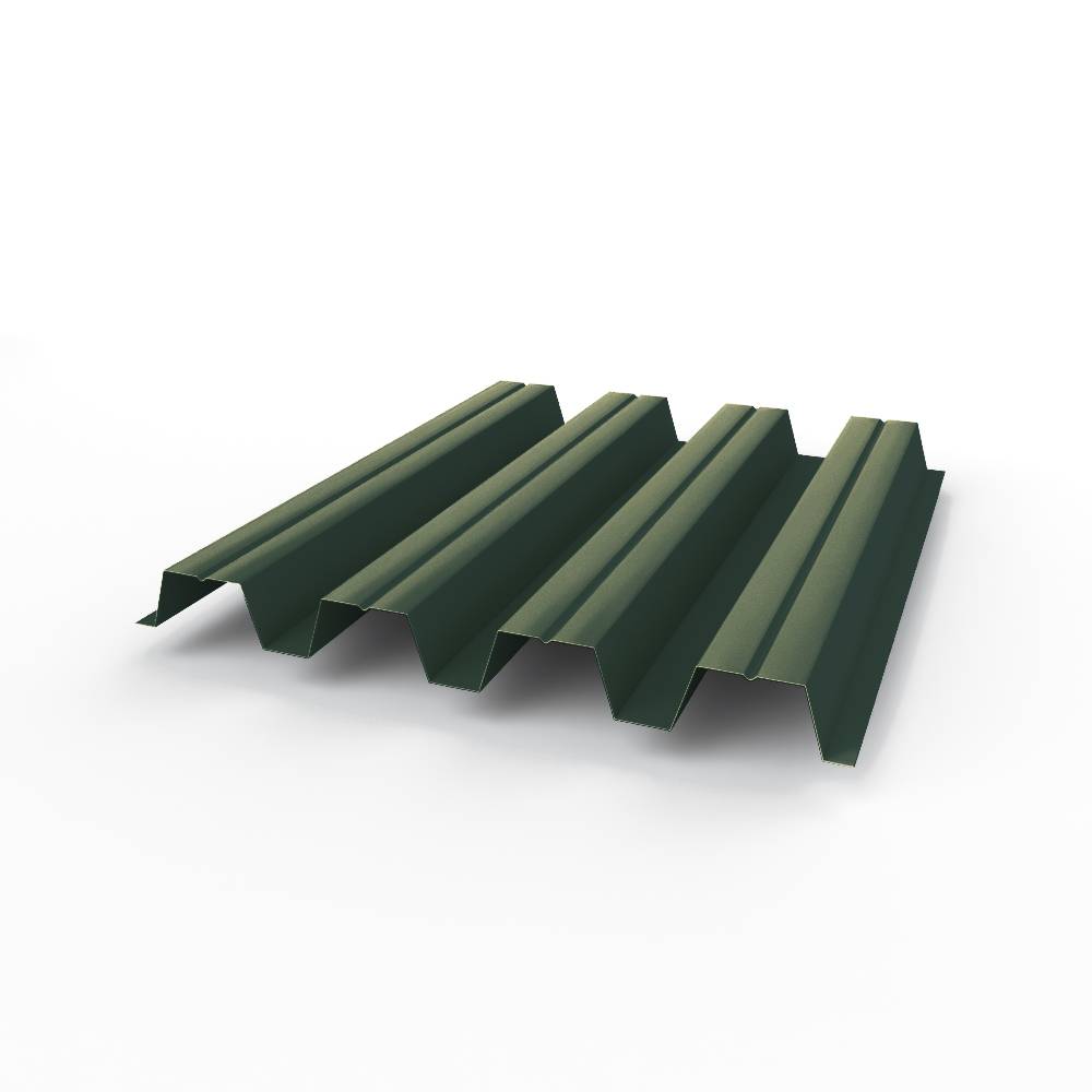 Профнастил Н57 оцинкованный 0,8х801мм (RAL 6012) с полимерным покрытием (Полиэстер)