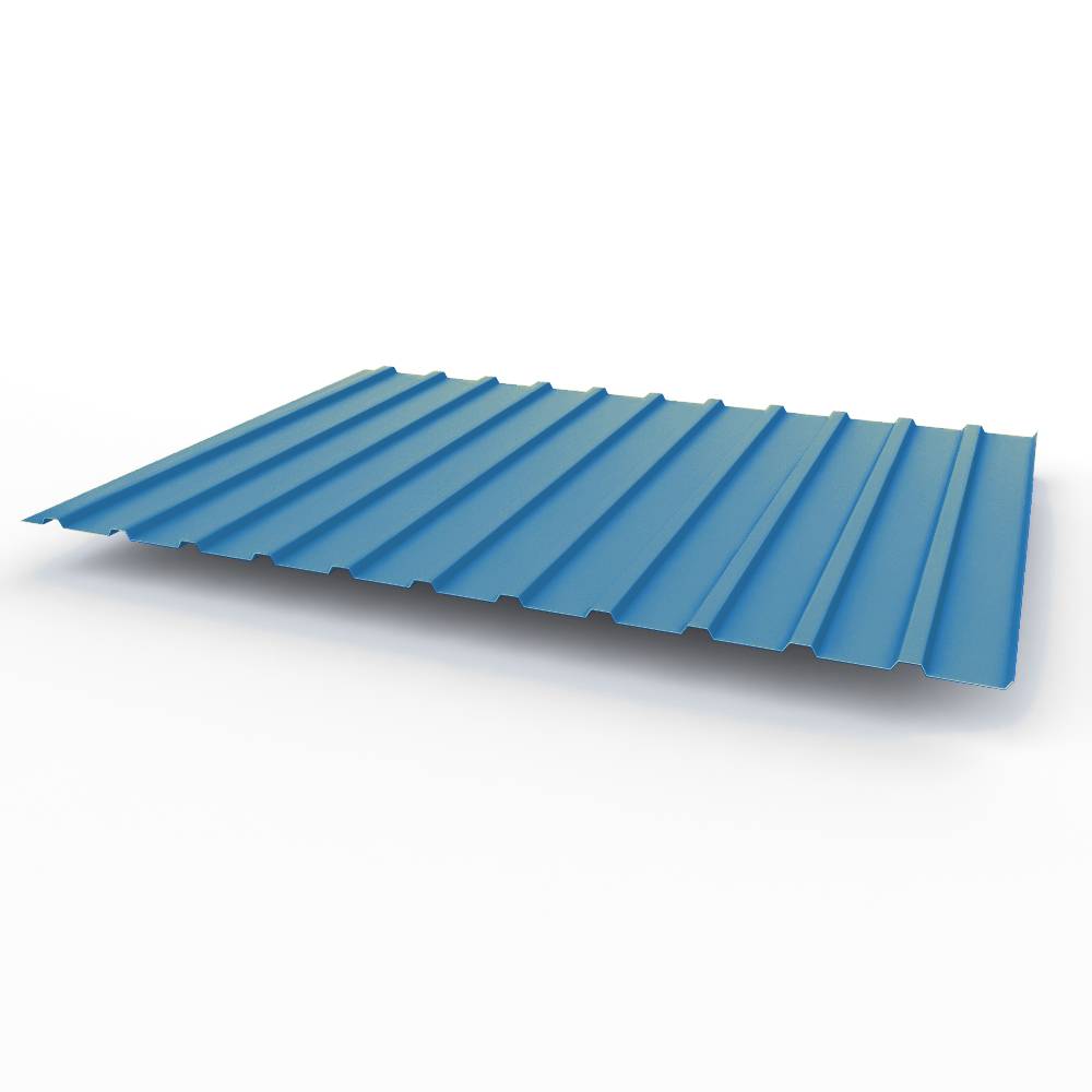 Профнастил С10 - 0,7х1180мм (RAL5015) оцинкованный, с полимерным покрытием (полиэстер)