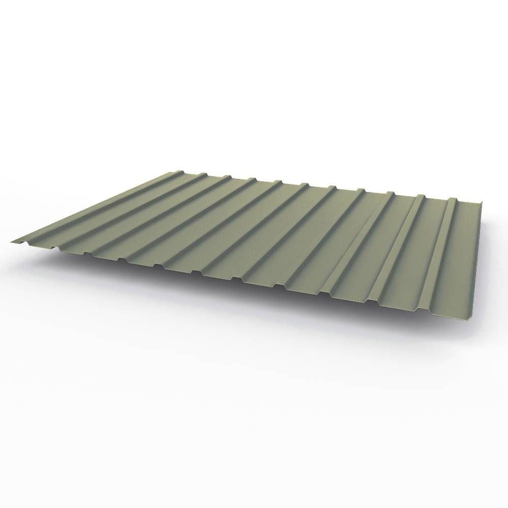 Профнастил С10 - 0,45х1180мм (RAL7005) оцинкованный, с полимерным покрытием (полиэстер)