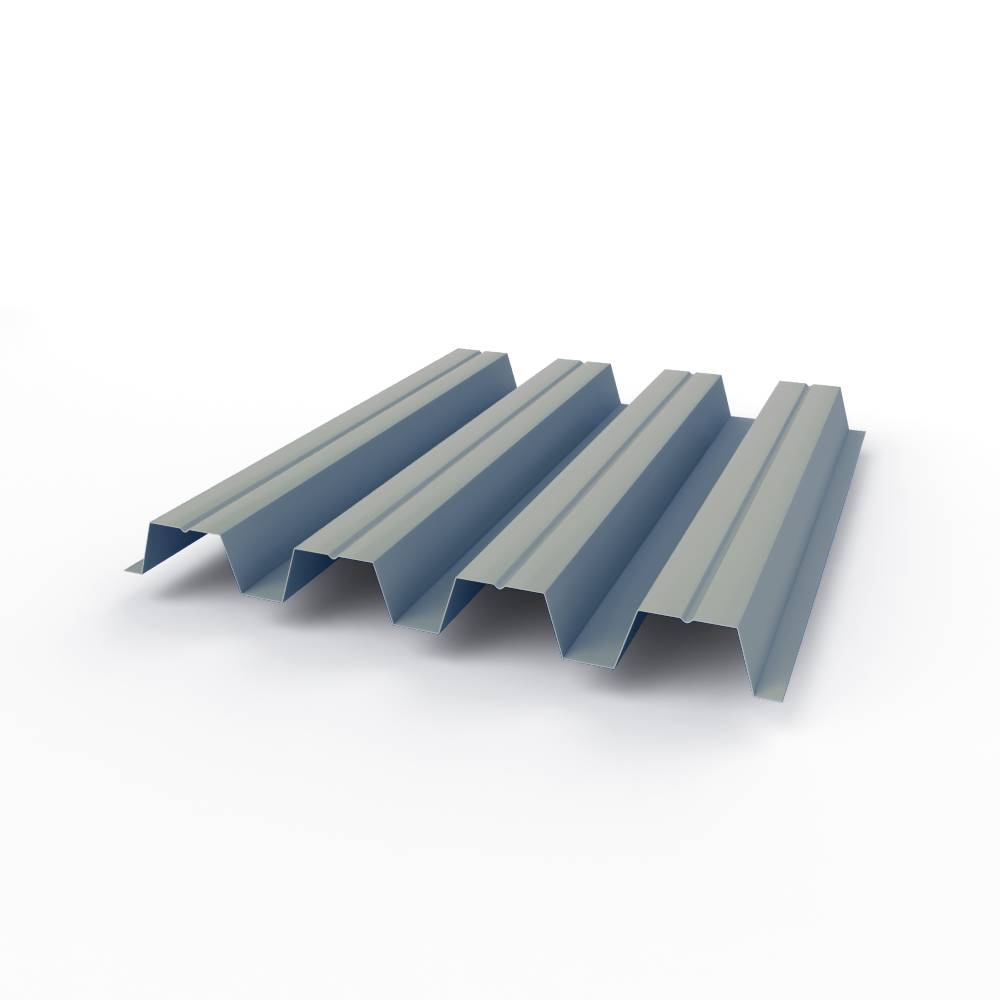 Профнастил Н57 оцинкованный 0,65х801мм (RAL 9006) с полимерным покрытием (полиэстер)