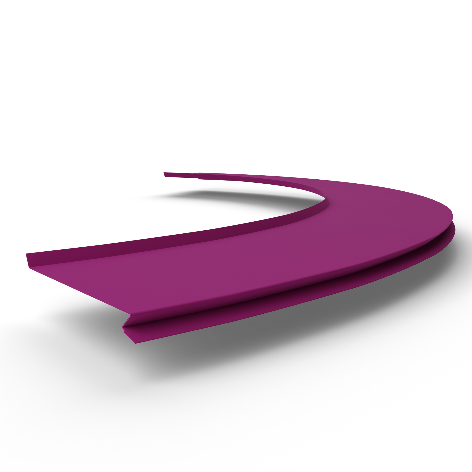 Отлив радиусный 1,2мм RAL 4006 оцинкованный, c порошковым покрытием