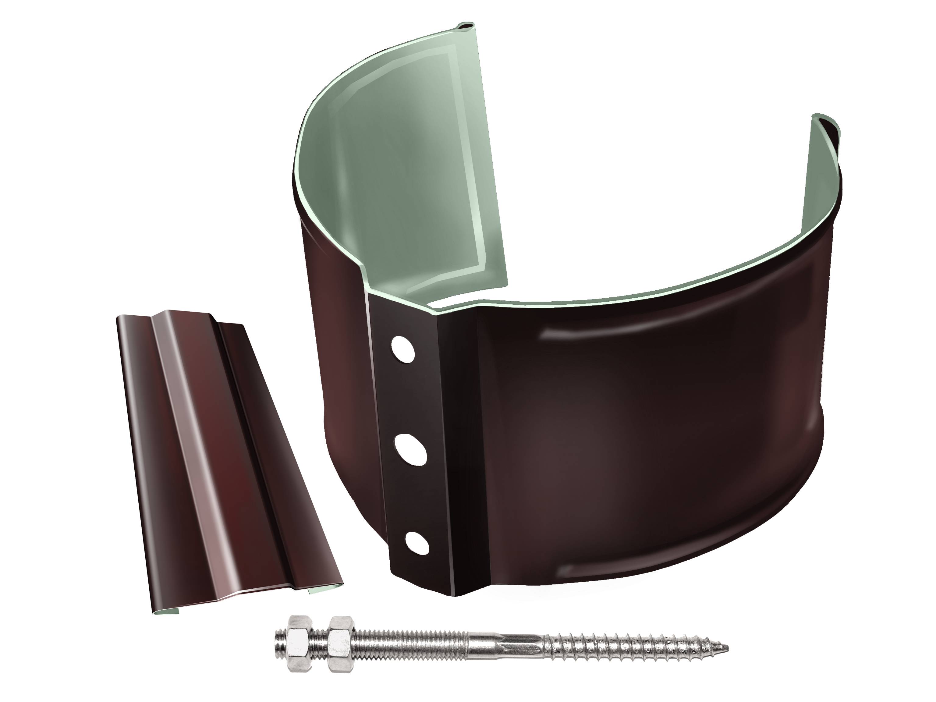 Крепление трубы под кирпич Grand Line Granite-double ф100мм RAL 8017