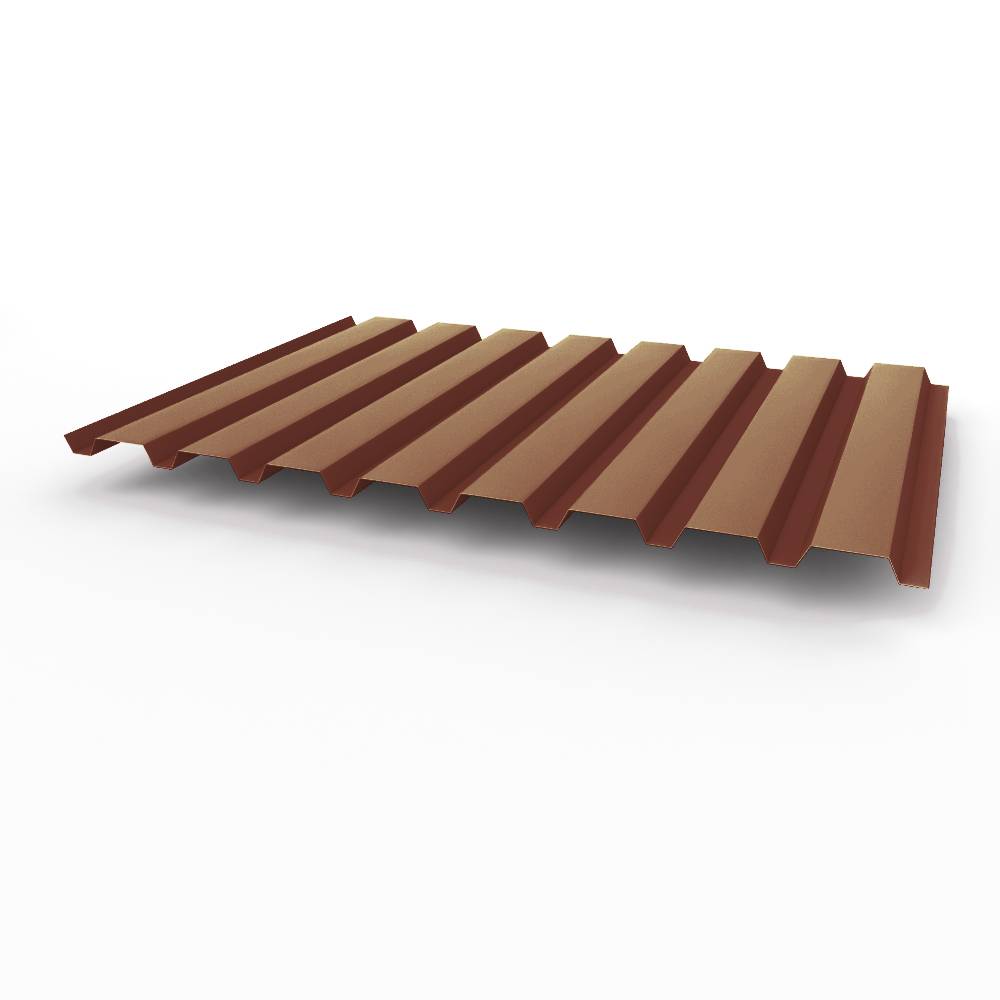 Профнастил оцинкованный с полимерным покрытием С20 Grand line Optima 0,45х1165мм RAL 3009