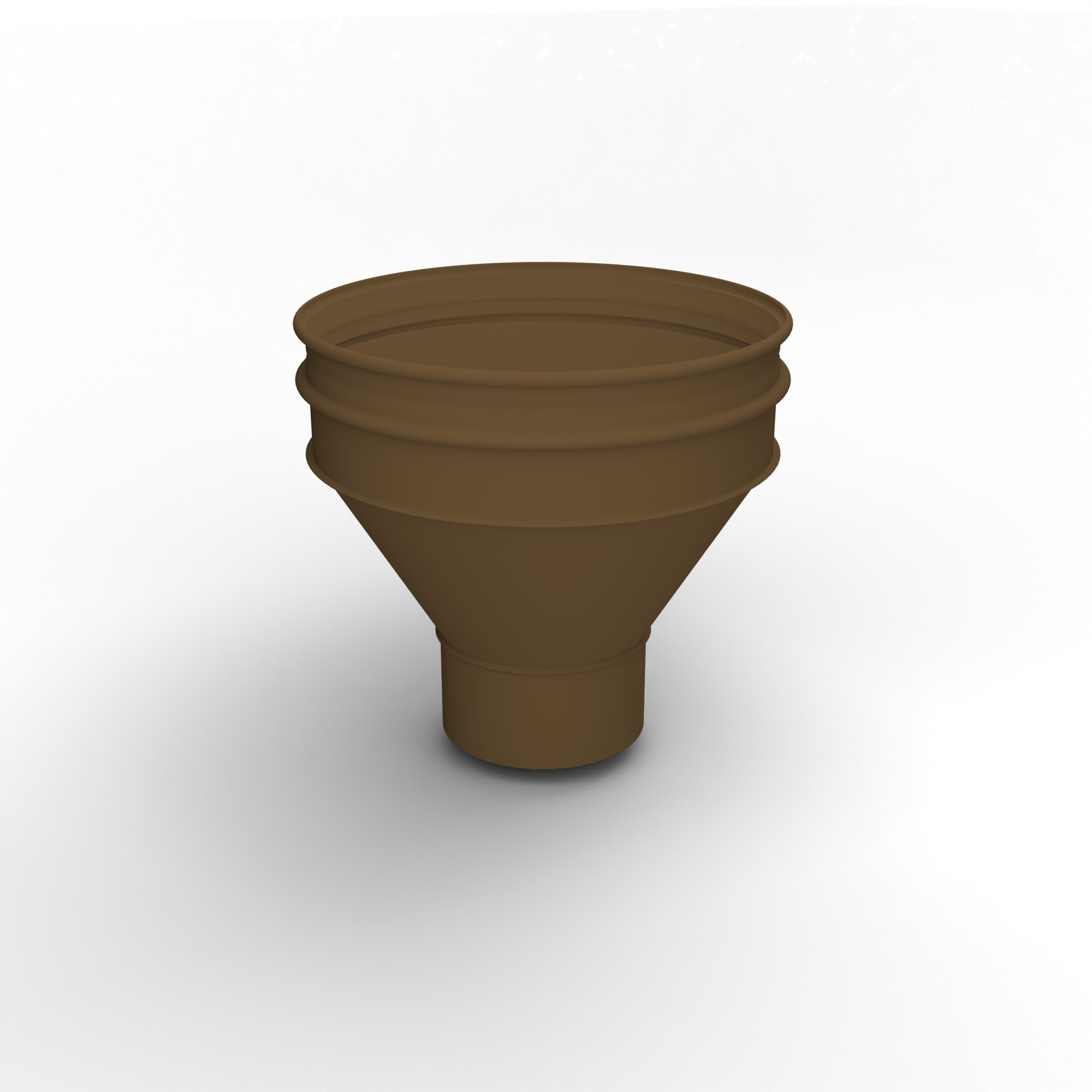 Воронка водосточная ф150х350мм (RAL 8008) водосборная, c порошковым покрытием